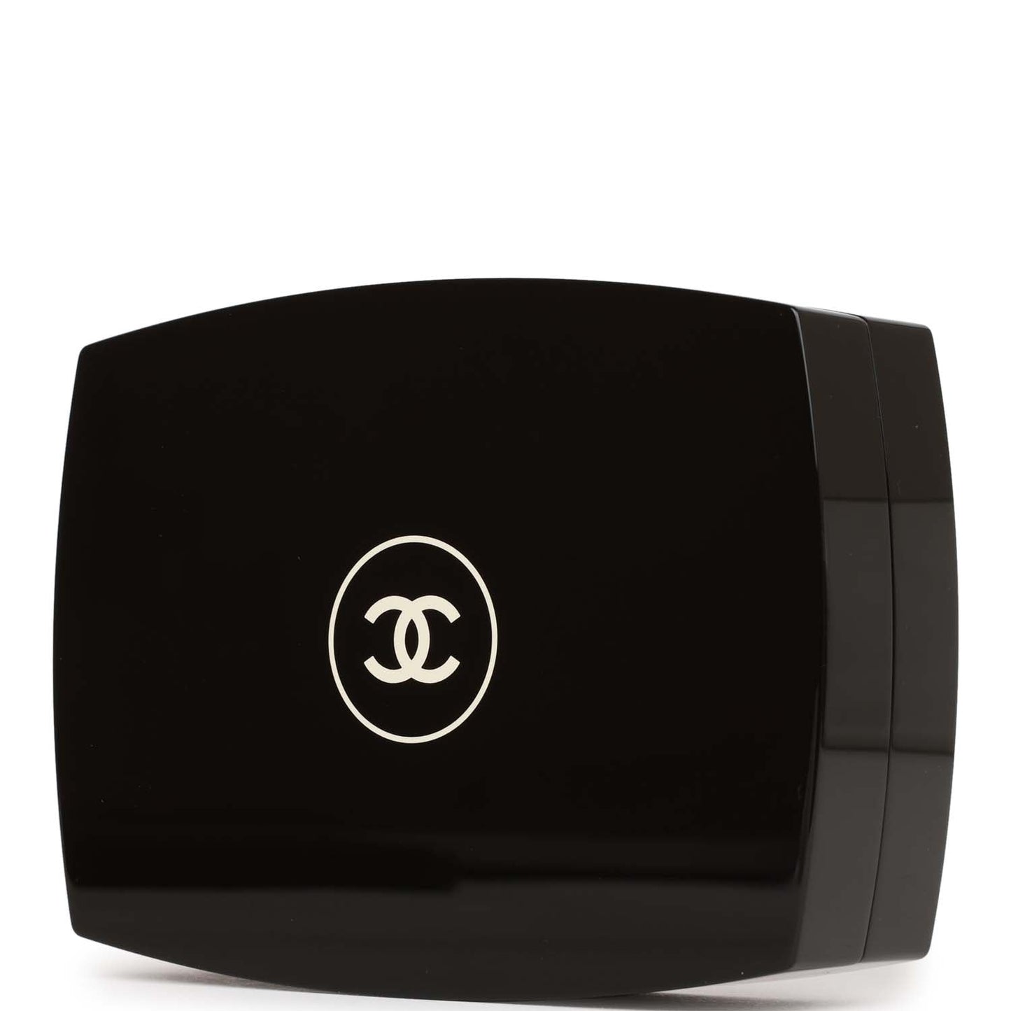Chanel Minaudiere Compact Clutch Black Acrylic Silver Hardware