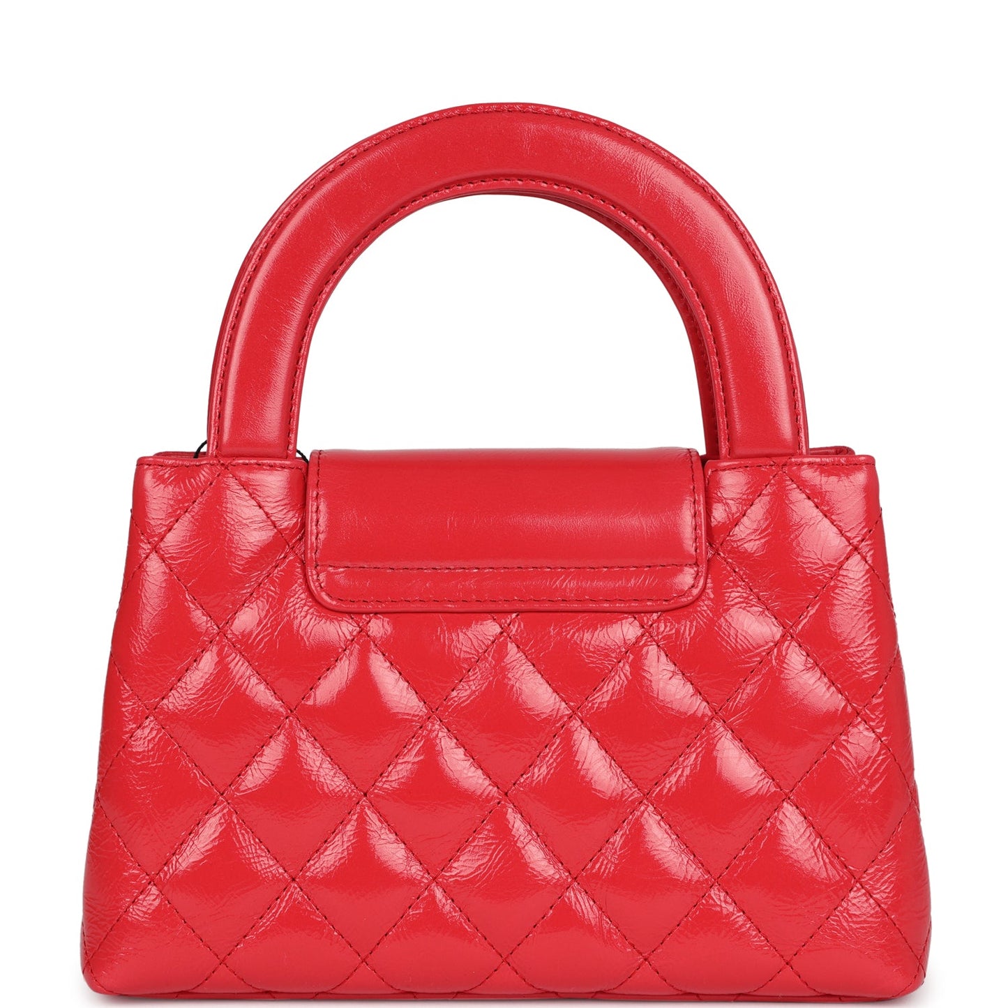 Chanel Small Kelly Shopper Dark Red Shiny Aged Calfskin Brushed Gold Hardware Handbag