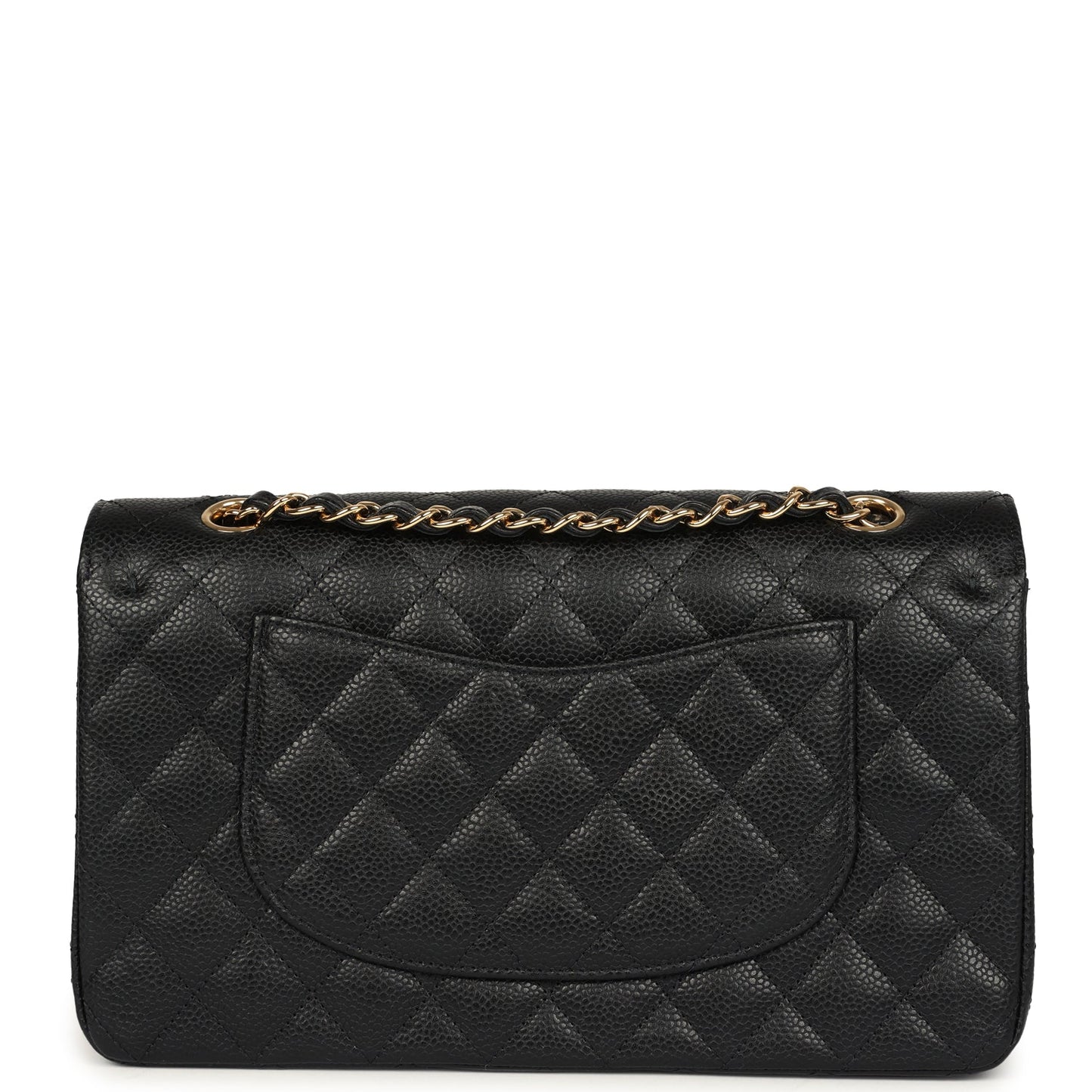 Chanel Medium Classic Double Flap Black Caviar Gold Hardware Shoulder Bag