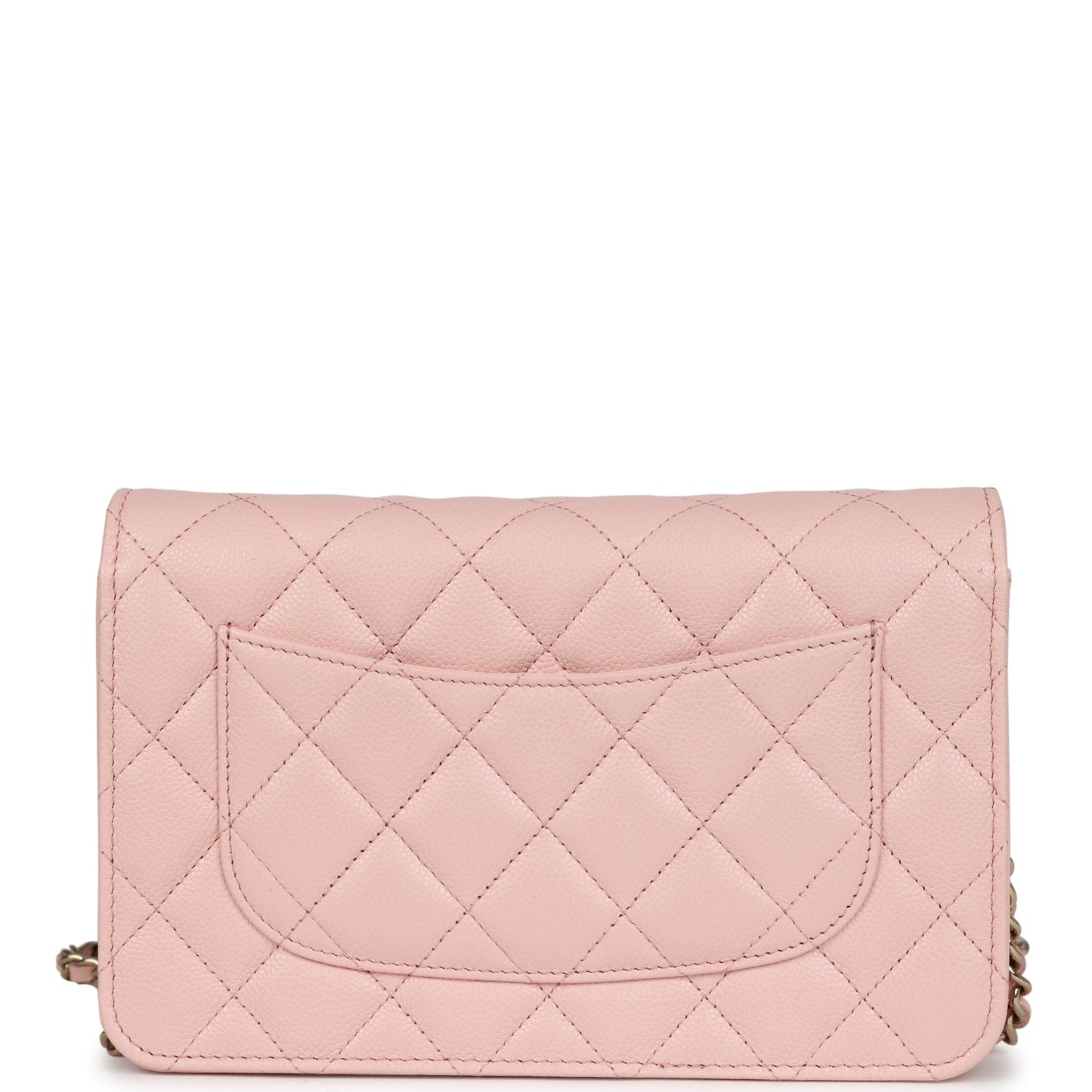 Chanel Wallet On Chain WOC Light Pink Caviar Light Gold Hardware Crossbody