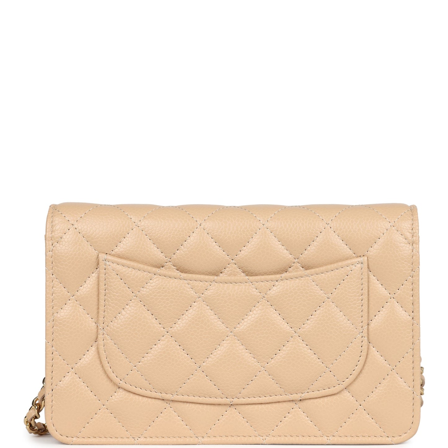 Chanel Wallet On Chain WOC Light Beige Caviar Gold Hardware Crossbody