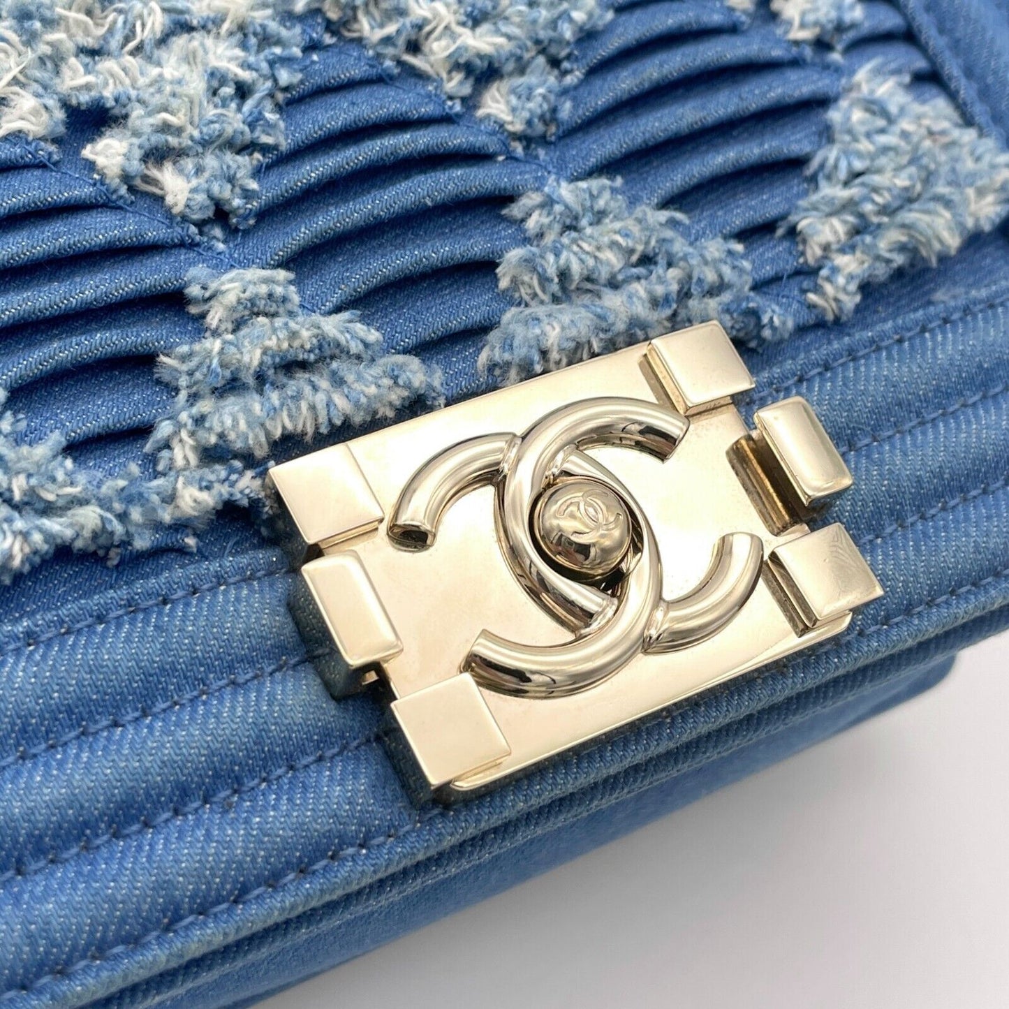 CHANEL BOY THE 27TH MINI DENIM SHOULDER BAG HS