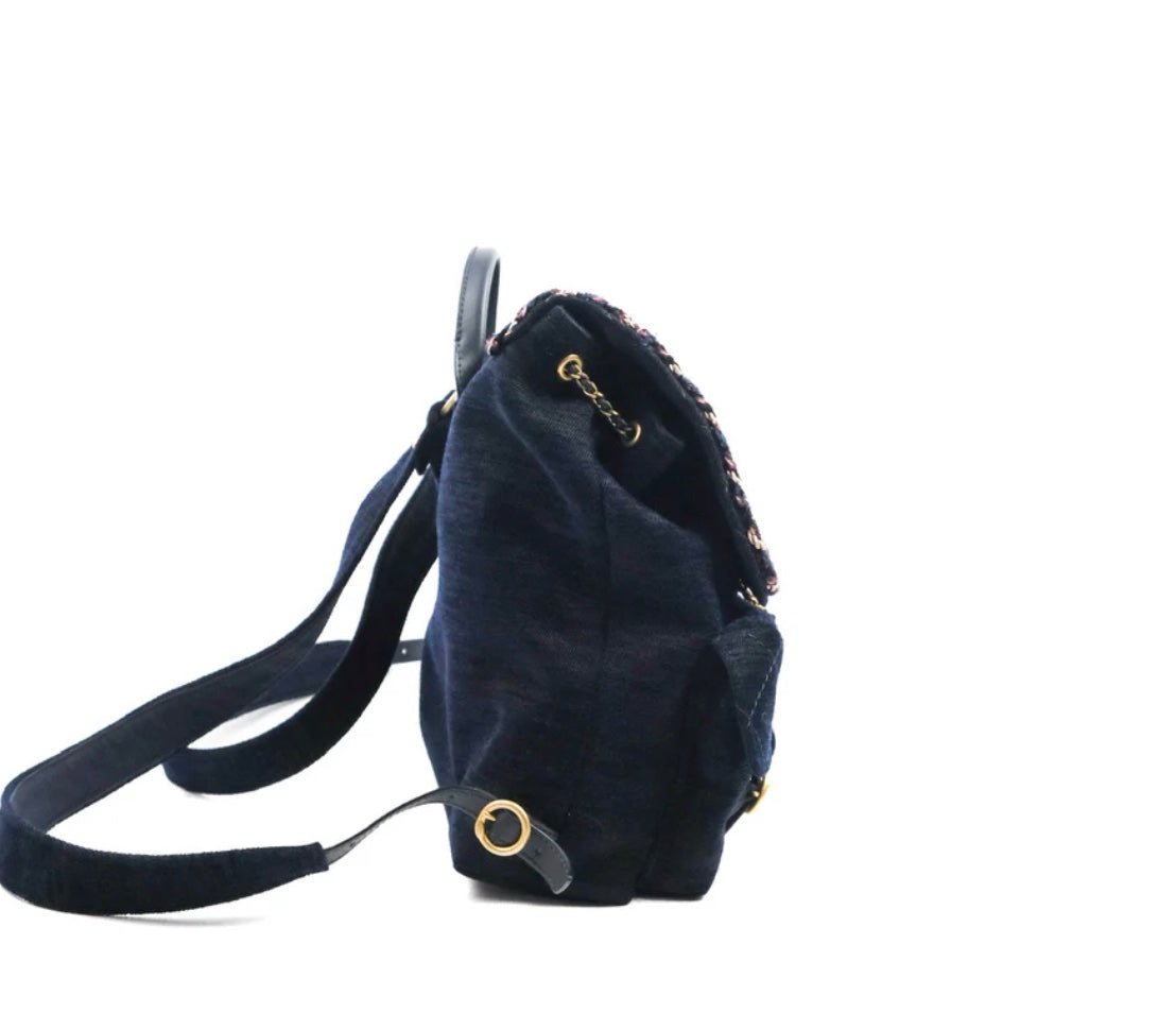 CHANEL RUE CAMBON WOOL VELVET IAN STROLL BACKPACK