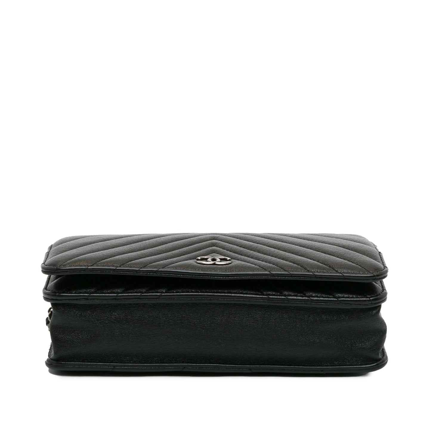 Chanel CC Chevron Calfskin Wallet On Chain (SHG-Q3rRL6) Crossbody