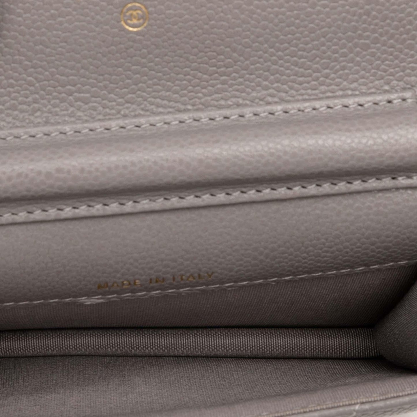 Chanel CC Quilted Caviar Miss Coco Clutch With Chain
