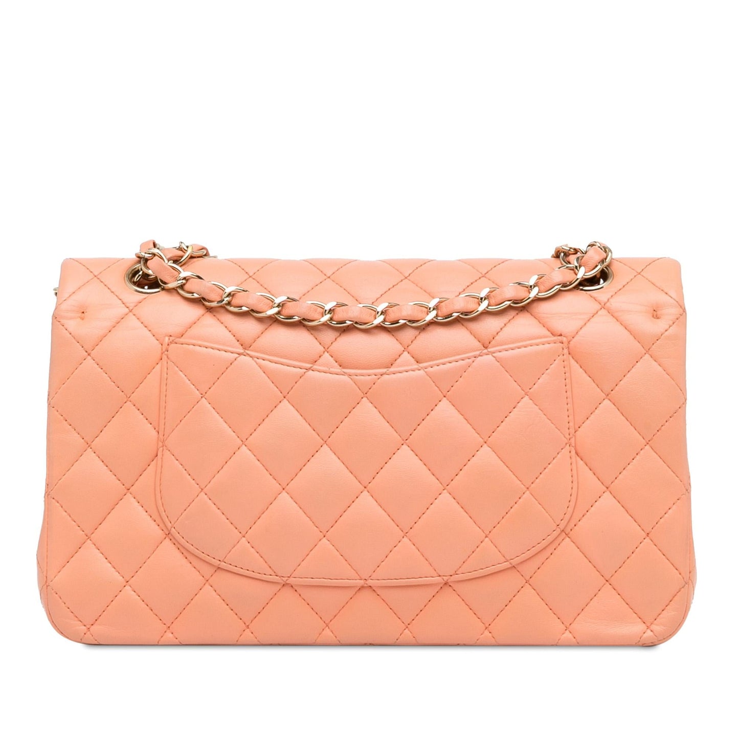 Chanel Medium Classic Lambskin Double Flap (SHG-WfDq9C) Shoulder Bag