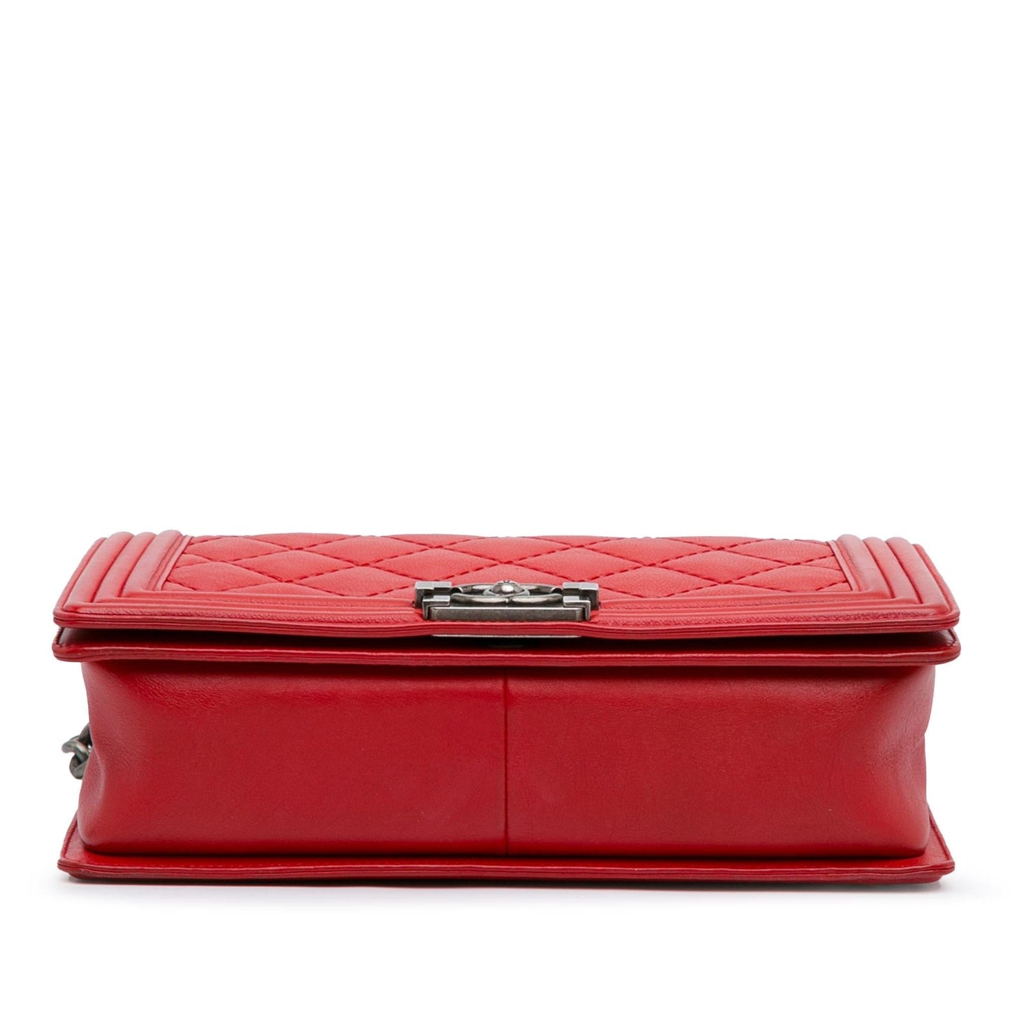 Chanel Medium Lambskin Double Stitch Boy Flap (SHG-HDDAJQ) Shoulder Bag