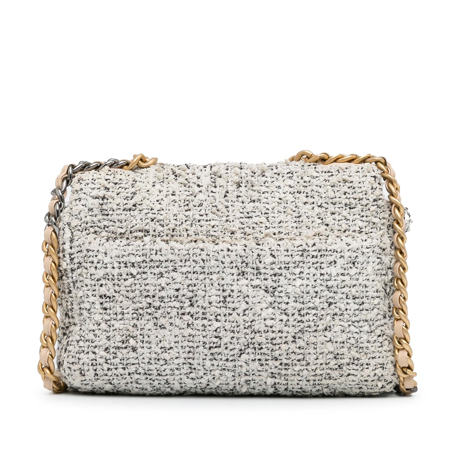 Chanel Medium Tweed 19 Flap (SHG-GKU36x) Shoulder Bag