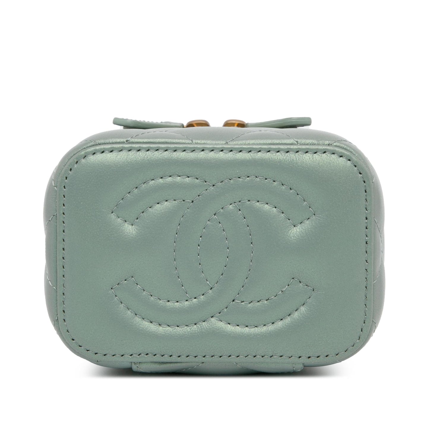 Chanel Mini Iridescent Lambskin Vanity Case with Chain (SHG-2sIpMm) Crossbody