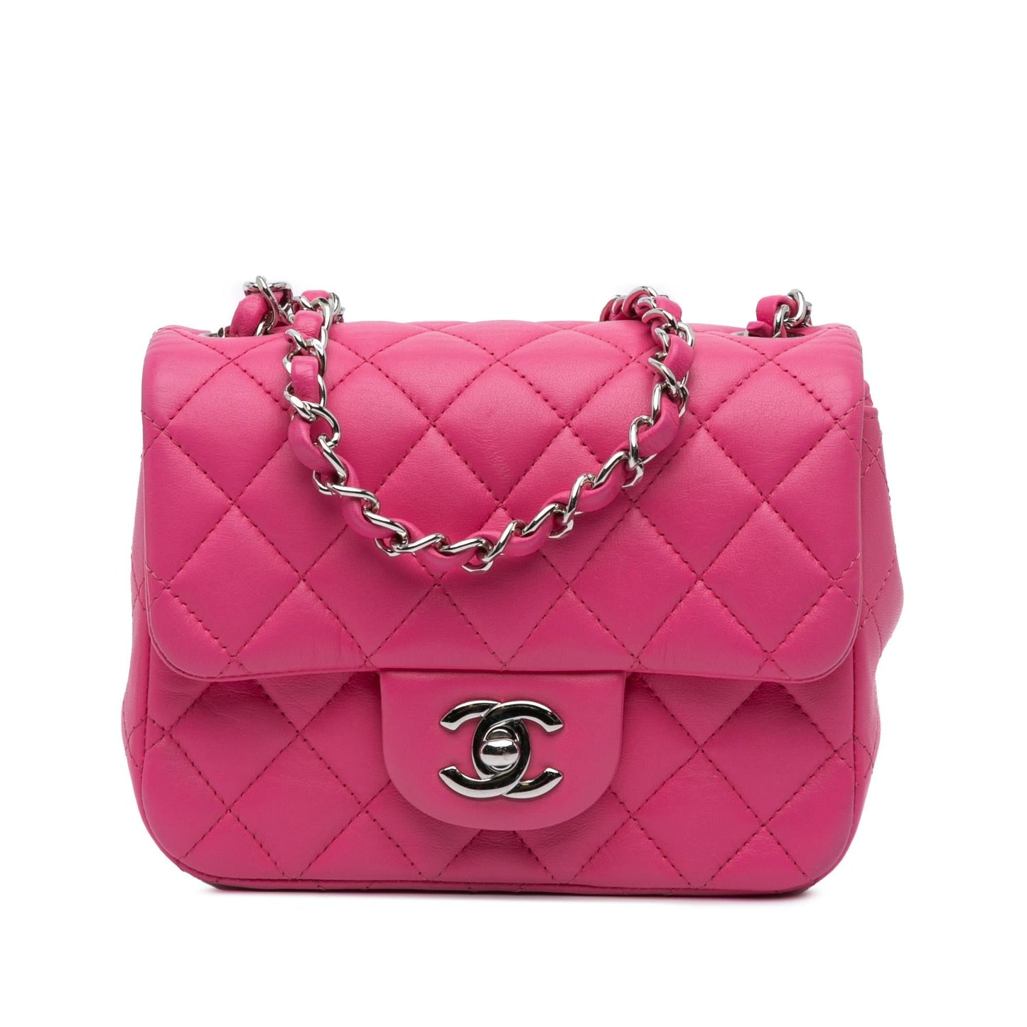 Chanel Mini Square Classic Lambskin Single Flap Crossbody