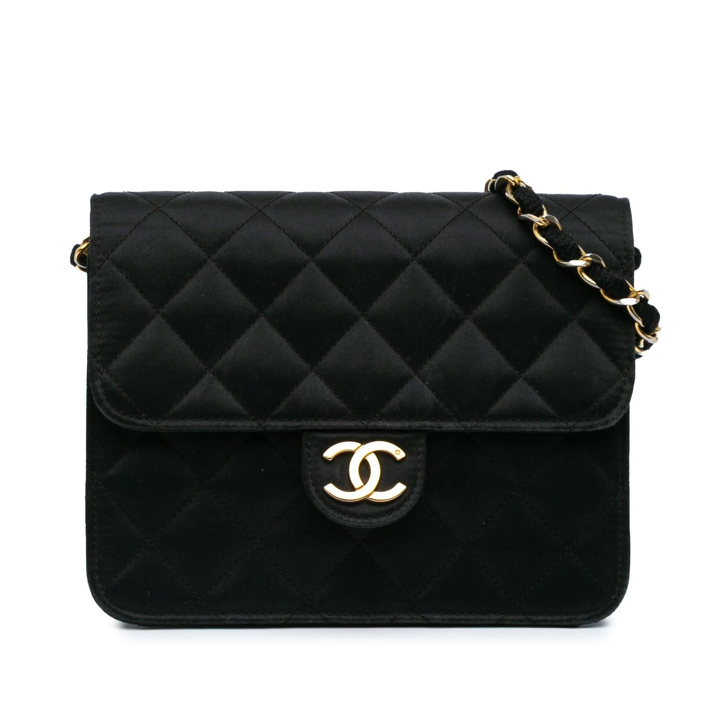 Chanel Mini Square Classic Satin Single Flap Crossbody