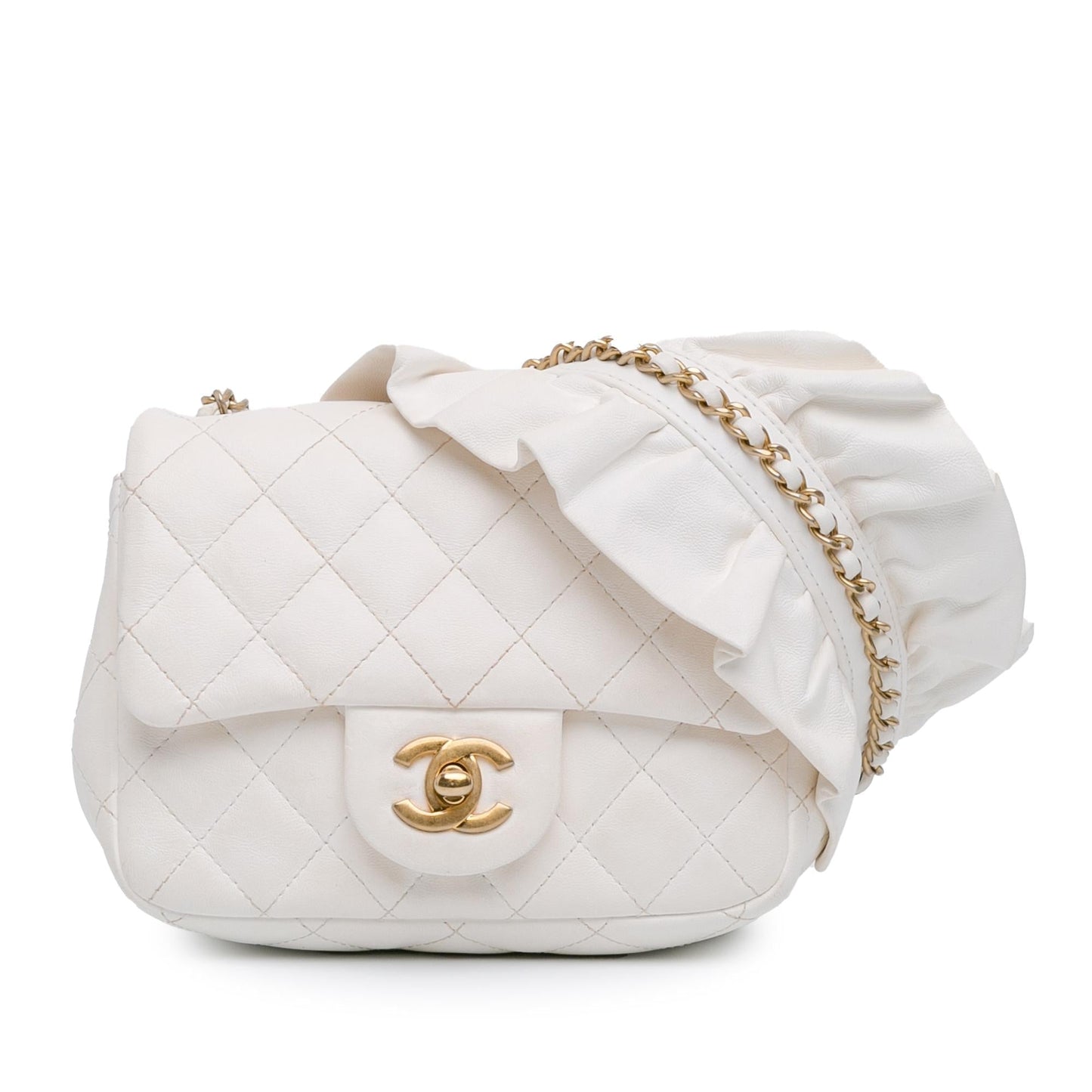 Chanel Mini Square Lambskin Romance Single Flap Crossbody