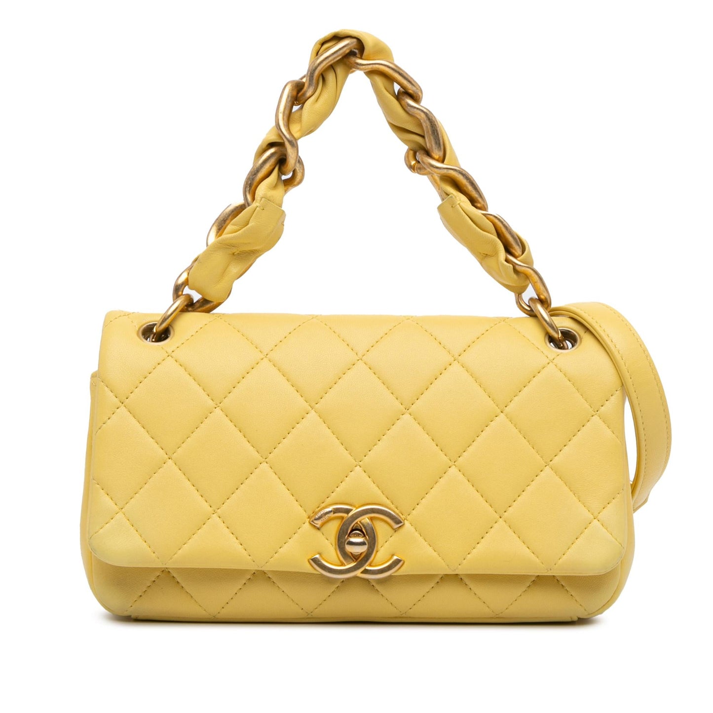 Chanel Quilted Lambskin Chain Is More Flap Shoulder Bag