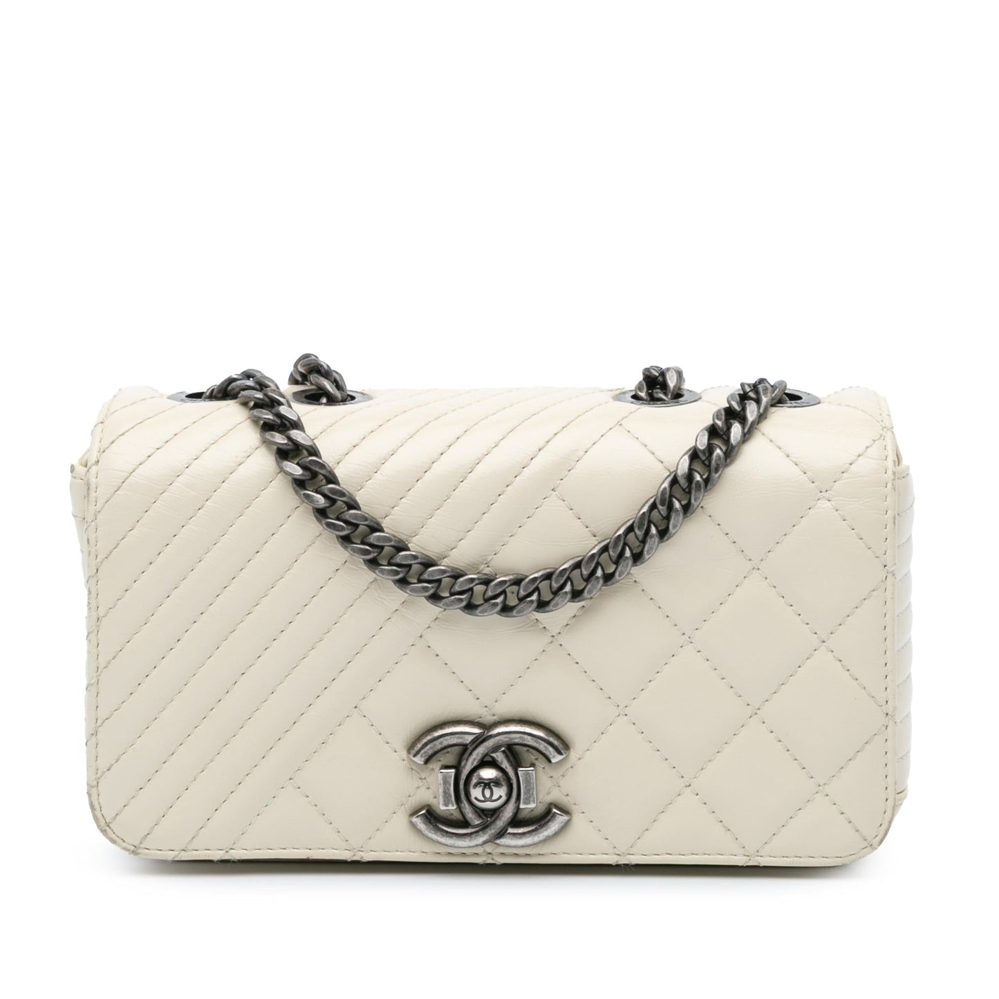 Chanel Small Glazed Calfskin Coco Boy Flap Shoulder Bag