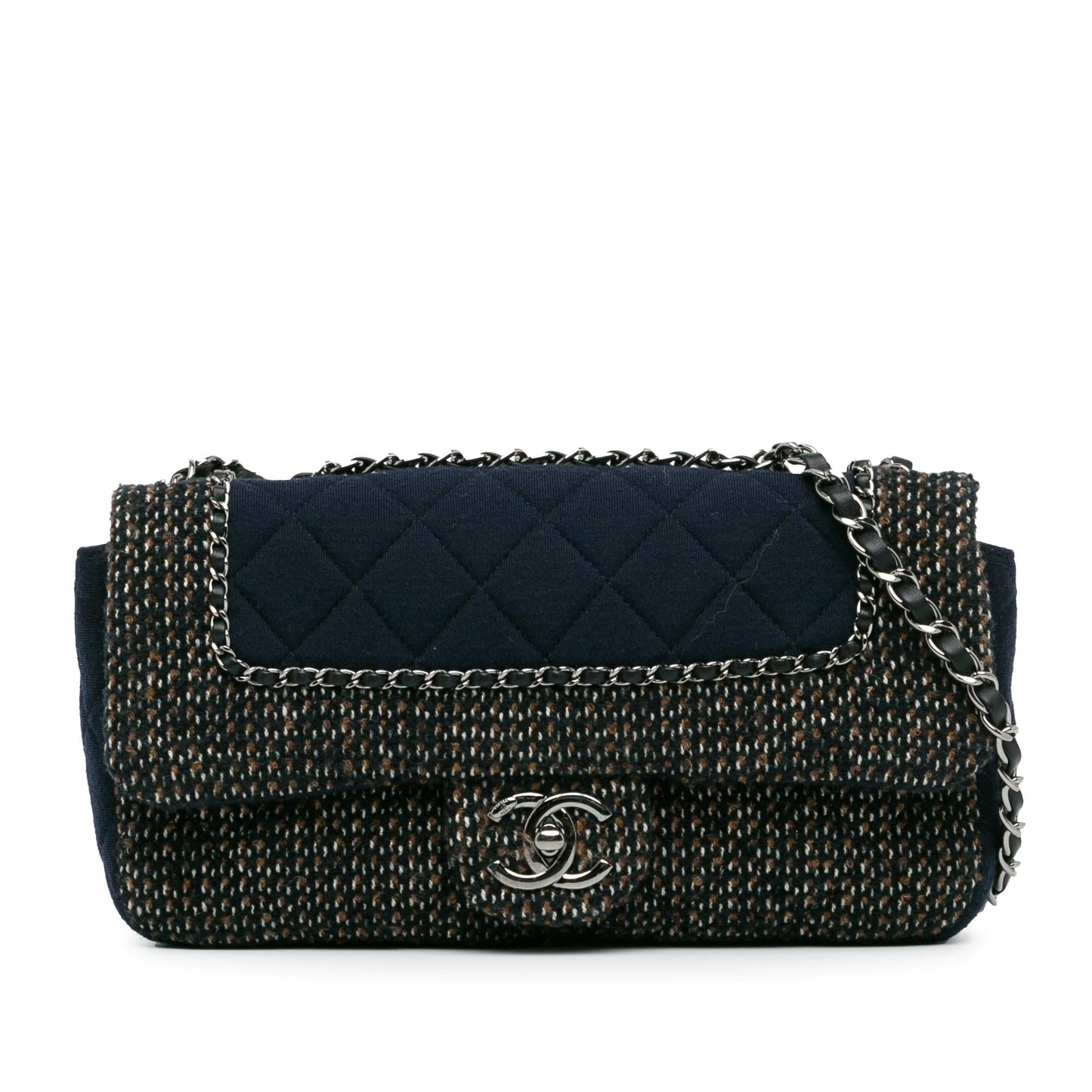 Chanel Small Jersey Tweed Flap Shoulder Bag
