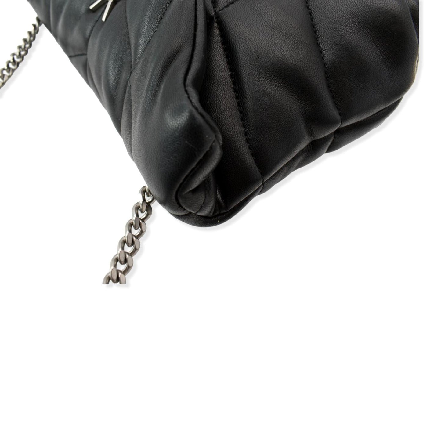 SAINT LAURENT Mini Loulou Puffer Leather Crossbody Bag Black - Hot Deals