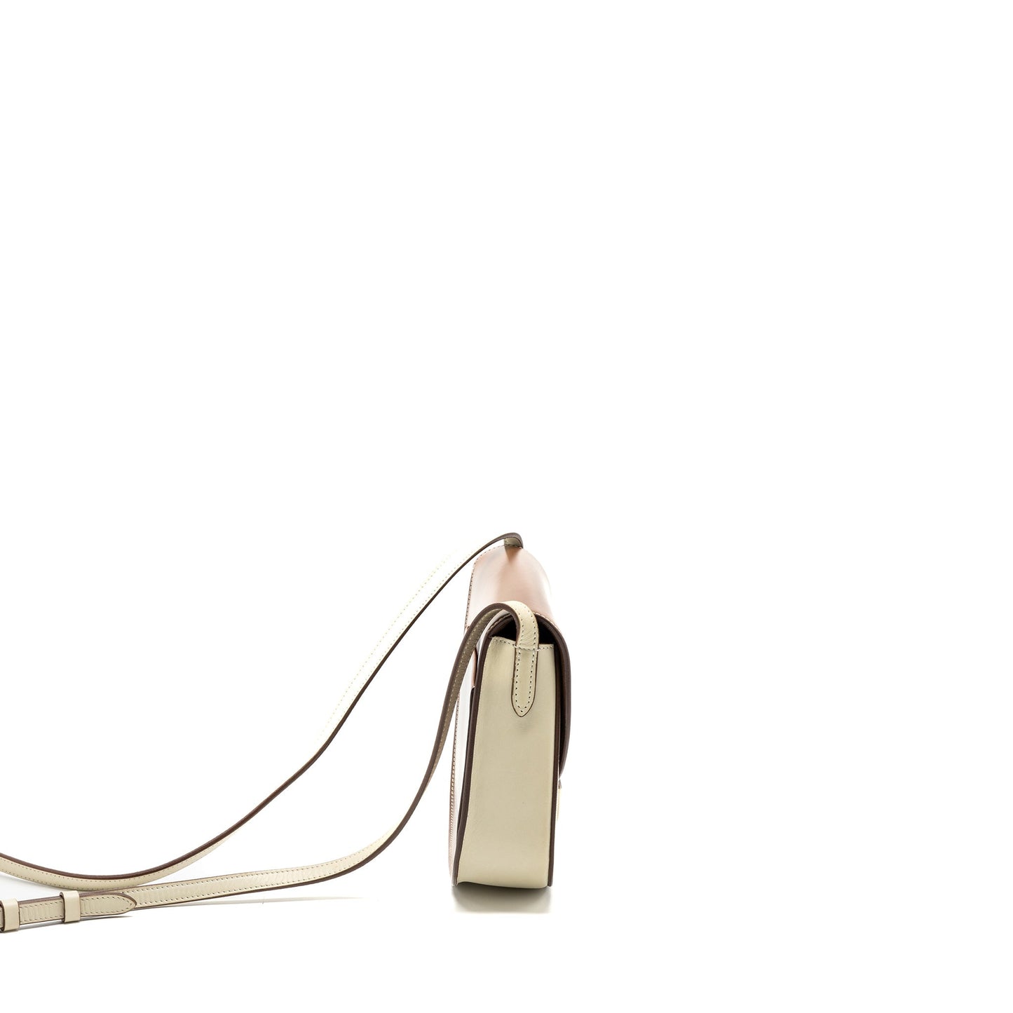 Luxury CELINE troutteur crossbody bag leather caramel / cream