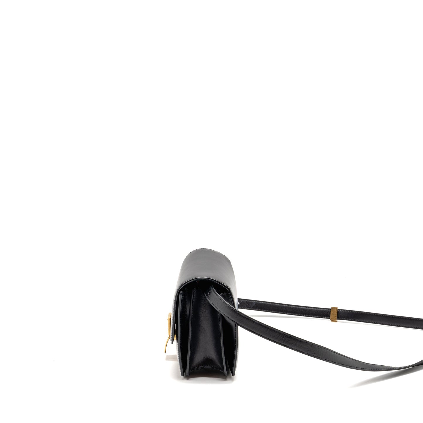 Luxury CELINE Mini Classic Box Bag Calfskin Black GHW