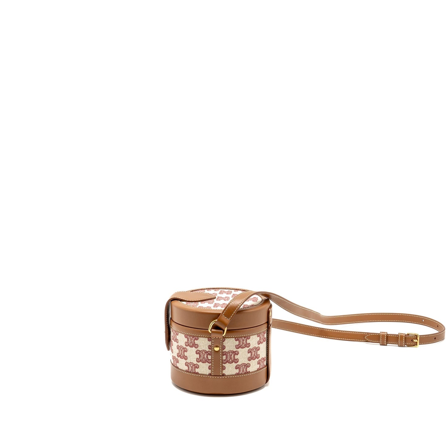 Luxury CELINE vanity box bag canvas/ calfskin leather multicolor GHW