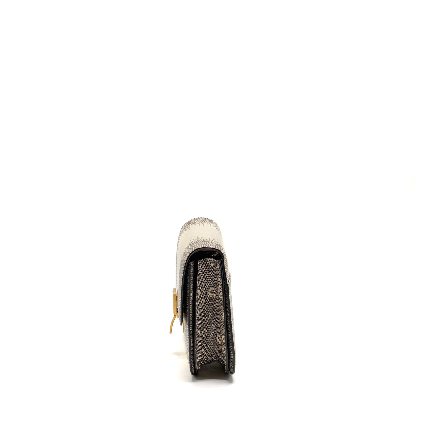 Luxury CELINE Medium classic box bag lizard Natural GHW