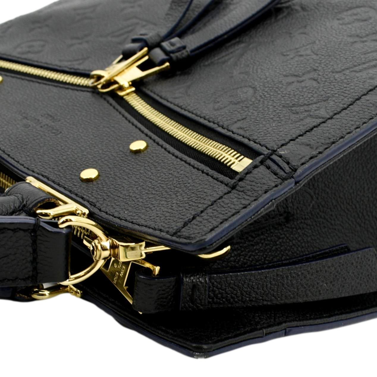 LOUIS VUITTON Sully PM Monogram Empreinte Leather Shoulder Bag Black
