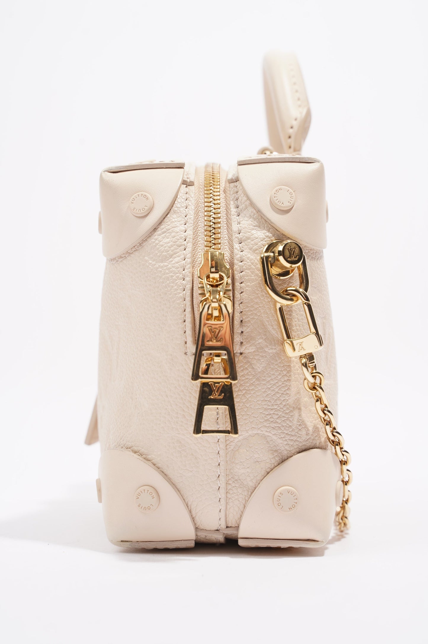 LOUIS VUITTON MALLE SOUPLE EMPREINTE EMBOSSED WHITE LEATHER
