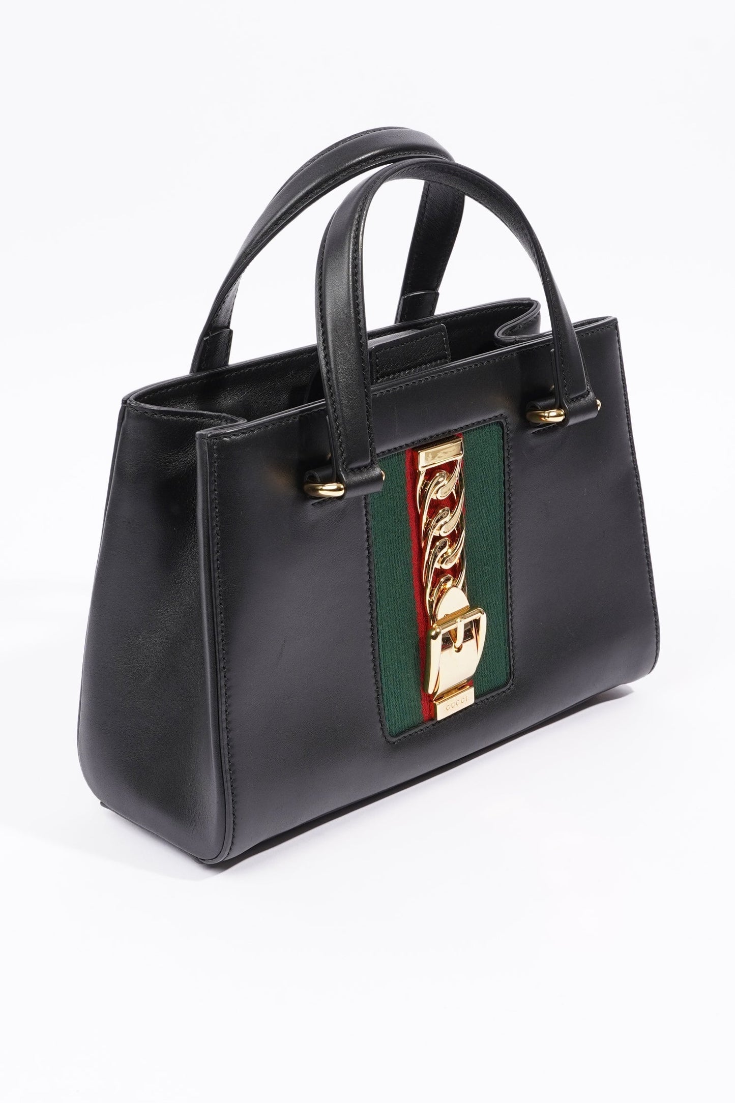 Gucci Lou Monogram Leather Top Handle Crossbody