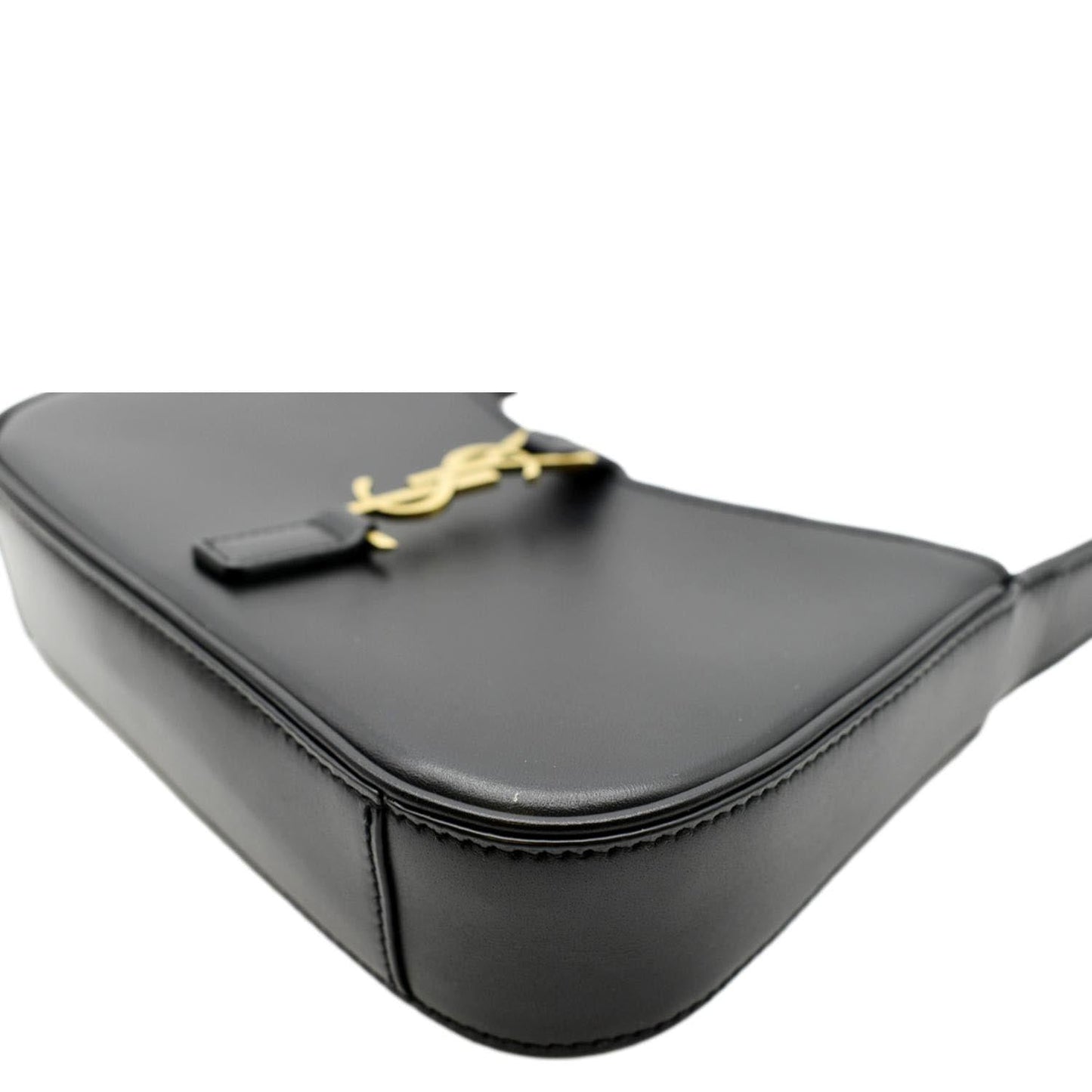 SAINT LAURENT Le 5 A 7 Mini Leather Satchel Bag Black