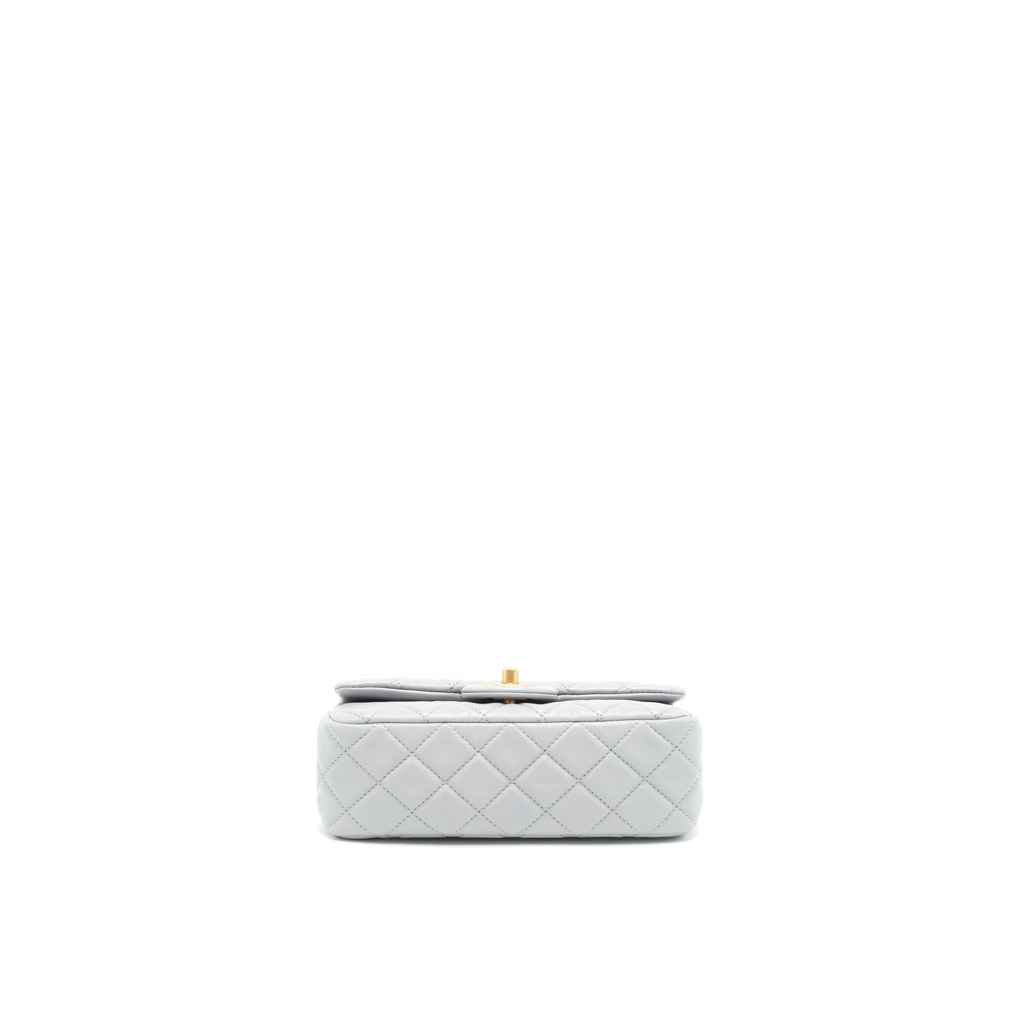 Chanel 21B pearl Crush Mini Rectangular Flap Bag Grey