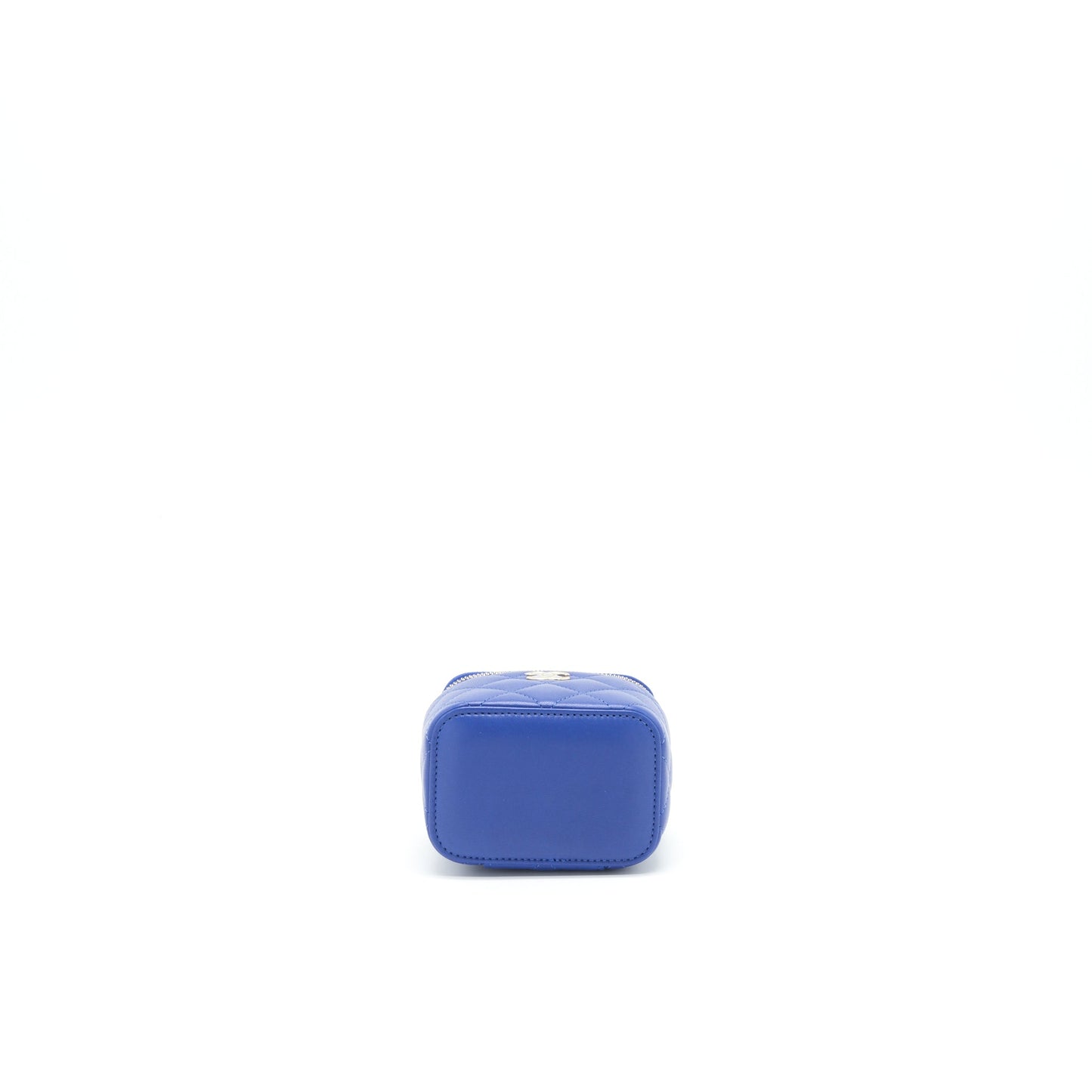 Chanel 21K mini Top handle Vanity with Chain Blue L