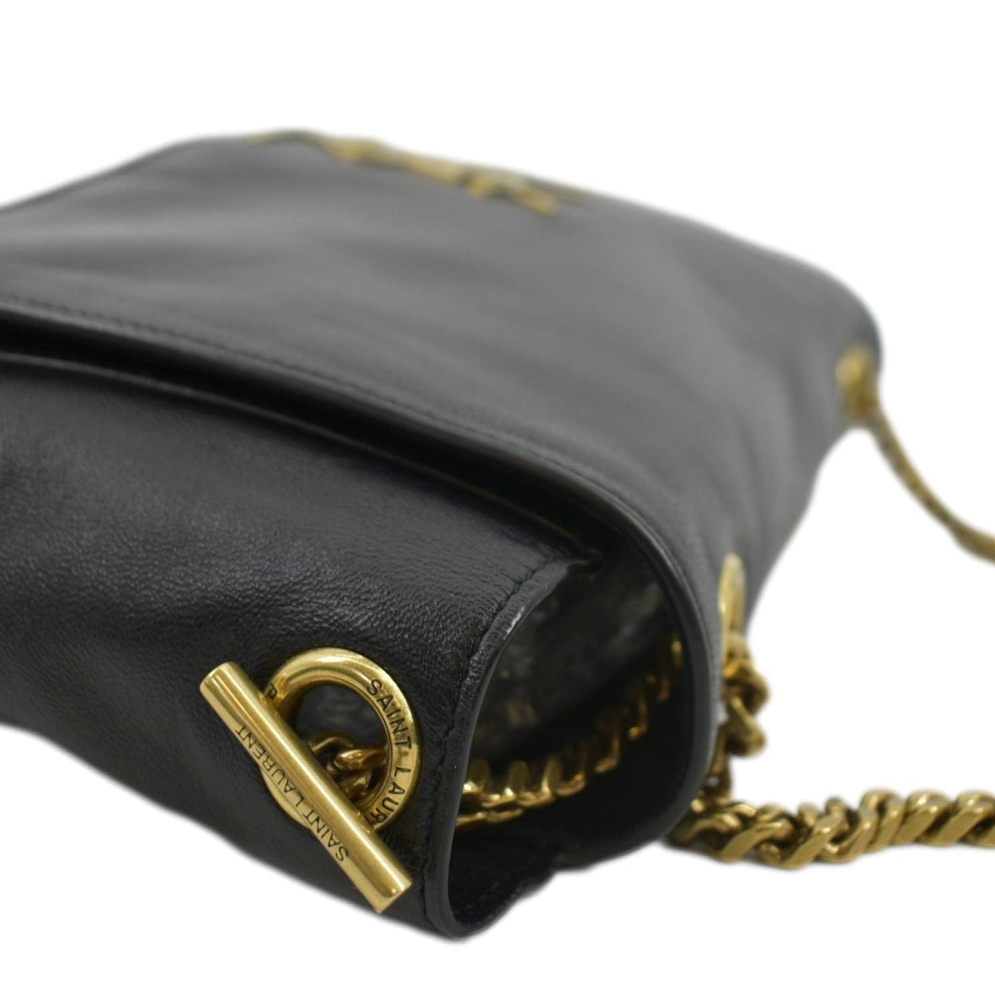 SAINT LAURENT Kate Reversible Medium Leather Crossbody Bag Black