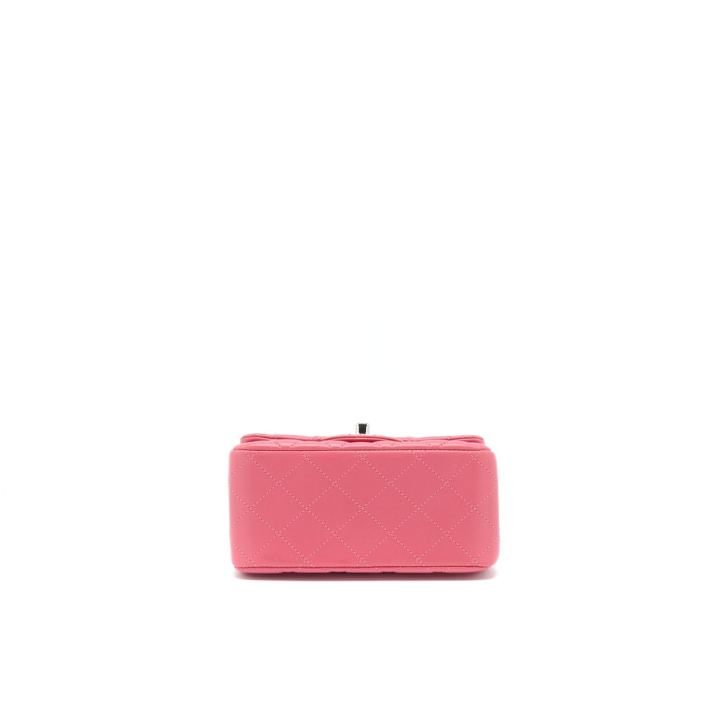Chanel Mini Square Flap Bag Lambskin Pink