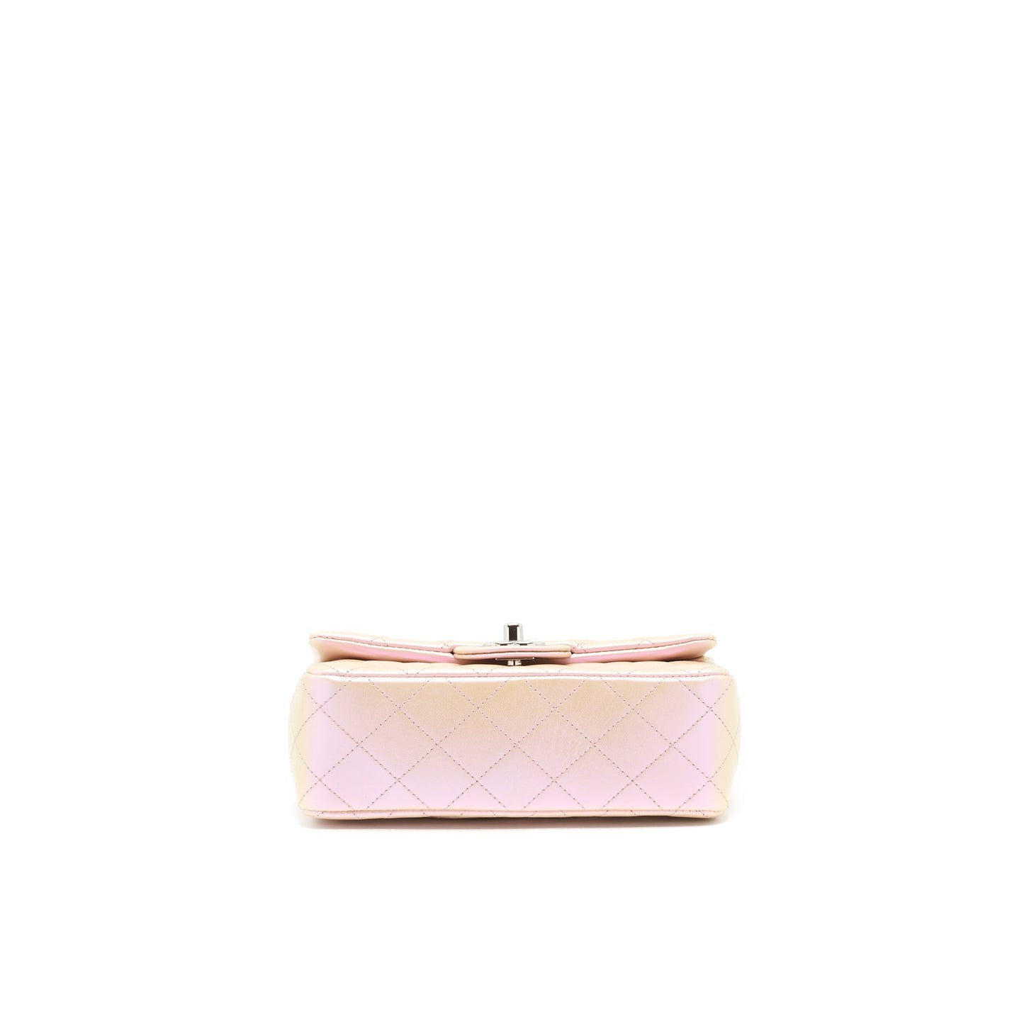 Chanel 21k Iridescent Mini Rectangular Calfskin Pink