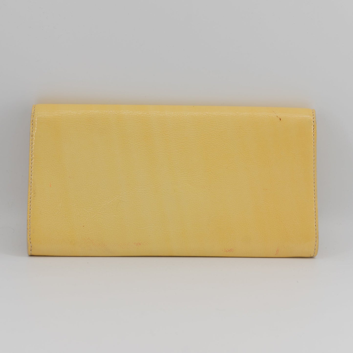 Saint Laurent yellow leather clutch TWS pop