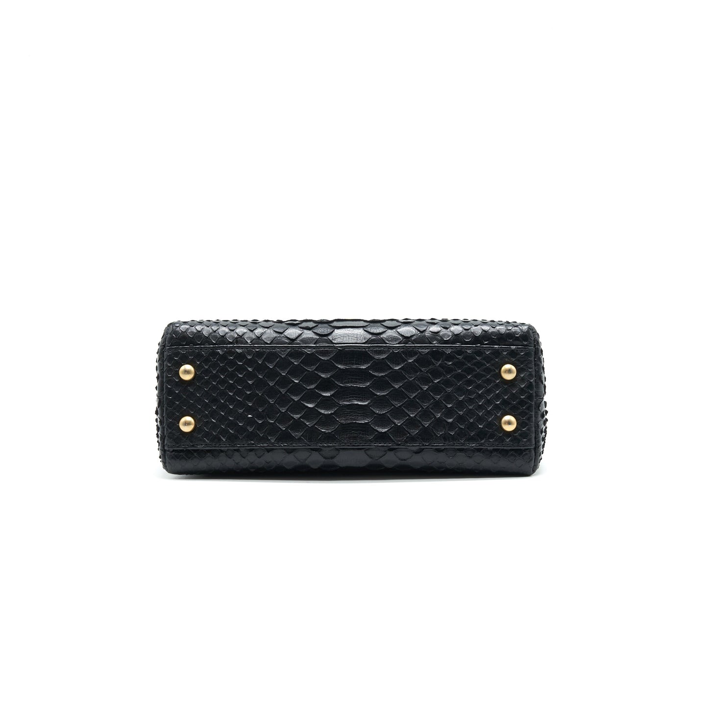 Chanel Coco Handle Mini Python Leather Black