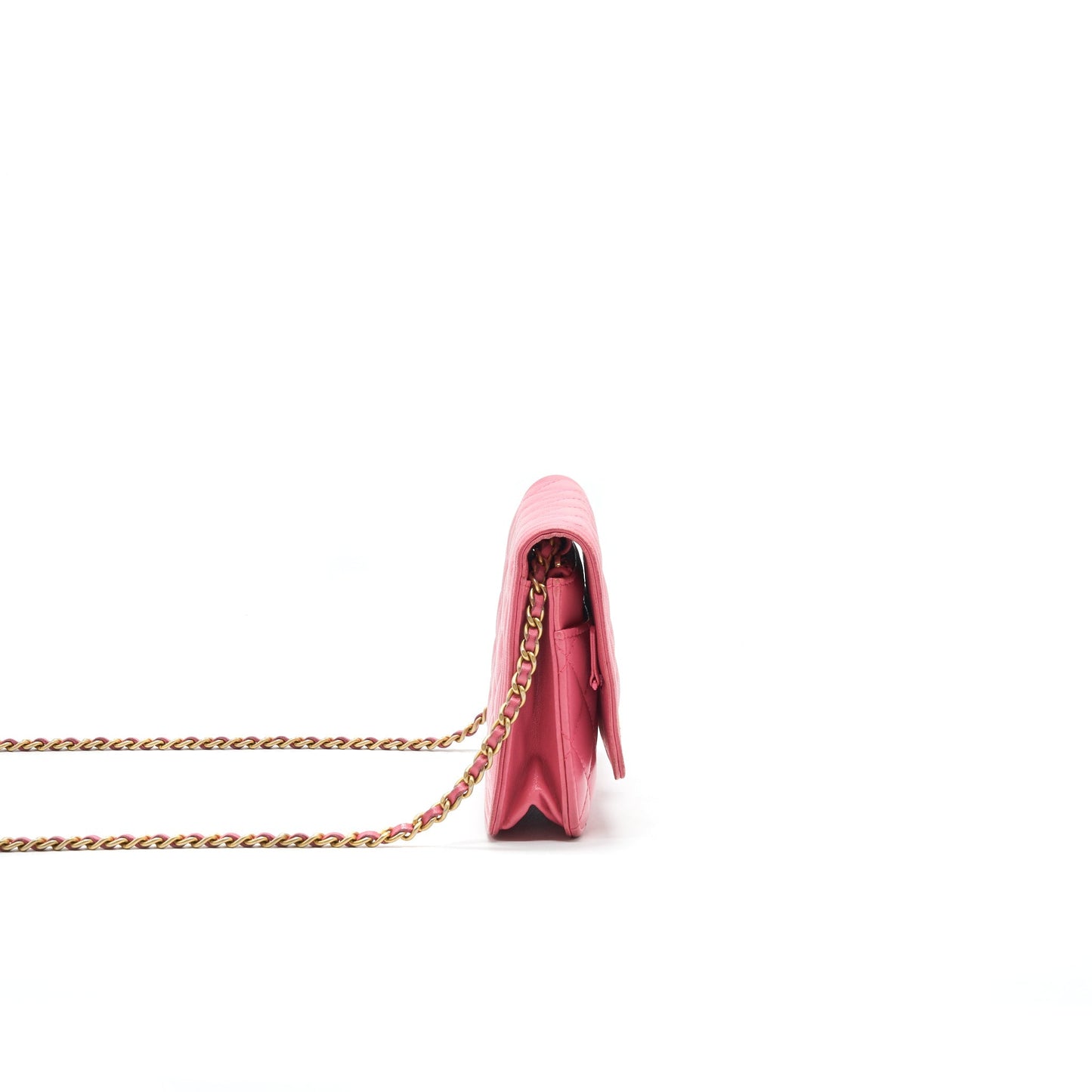 Chanel Boy Wallet on Chain Pink GHW Crossbody