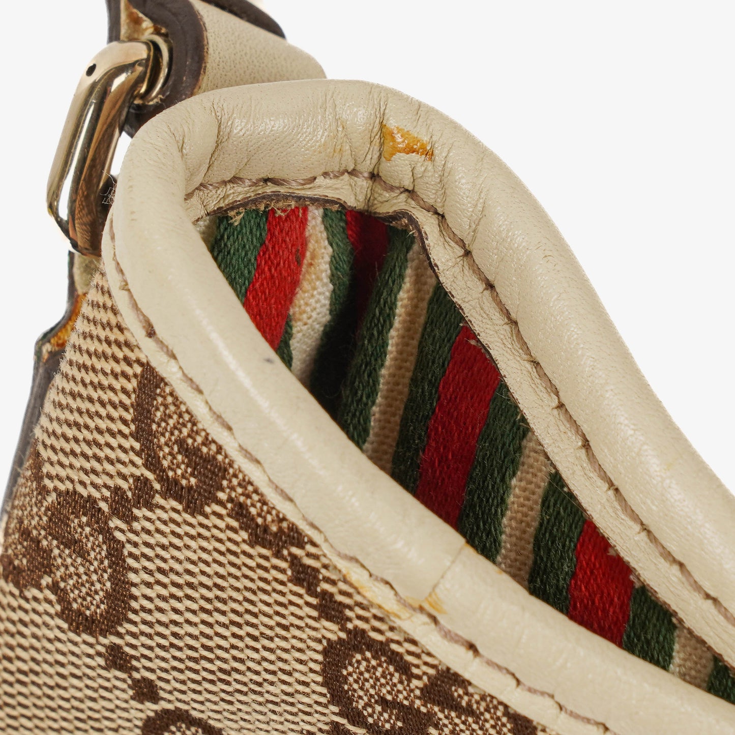 Gucci New Britt Beige Monogram Hobo Bag