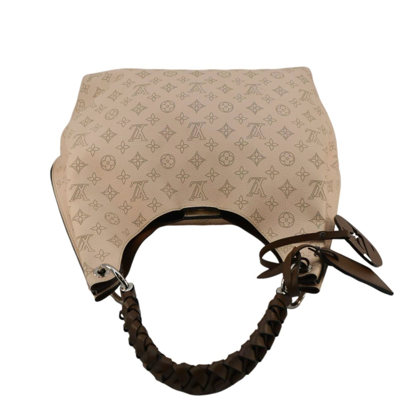 LOUIS VUITTON Carmel Mahina Leather Hobo Bag Light Pink