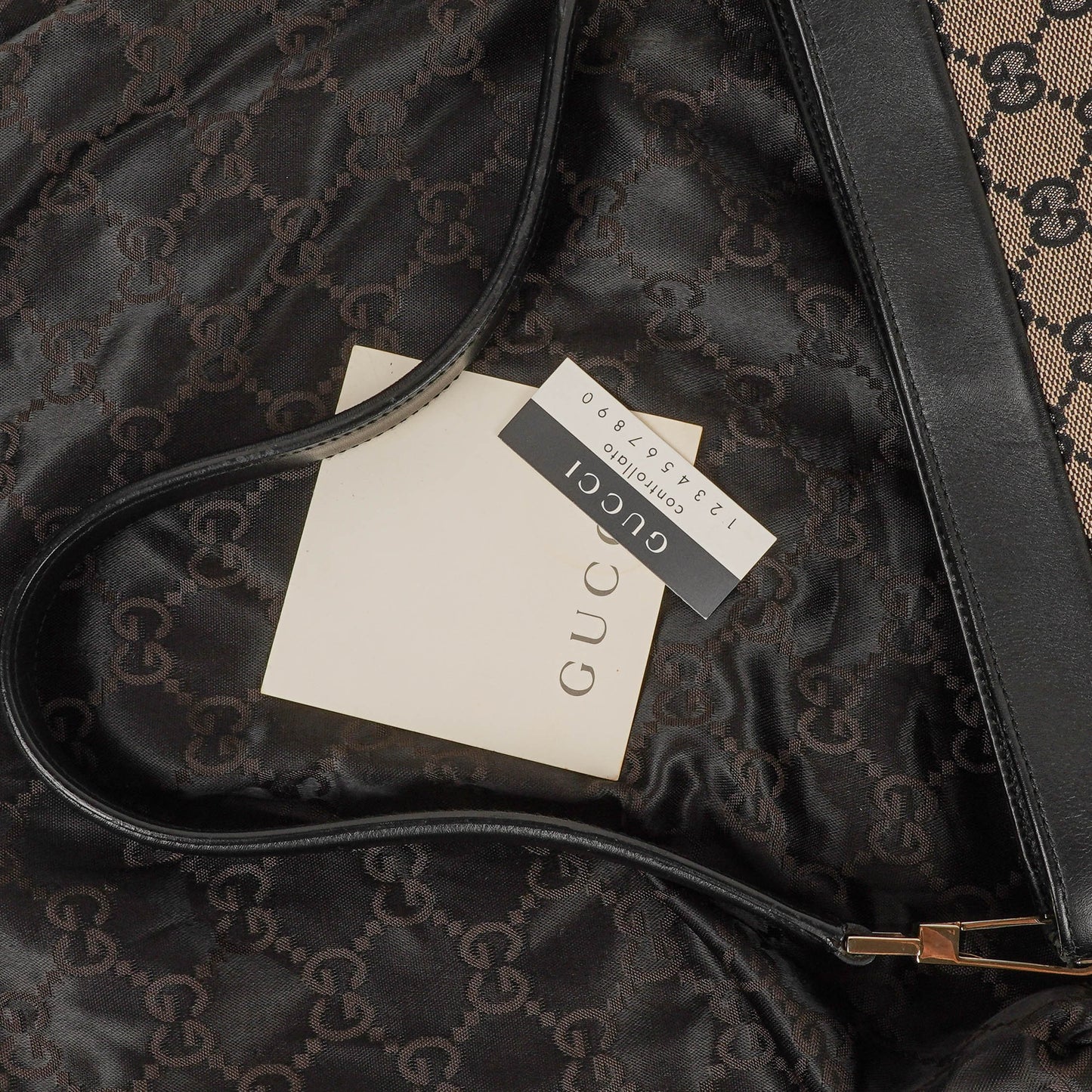 Gucci GG Canvas And Leather Shoulder Hobo Bag