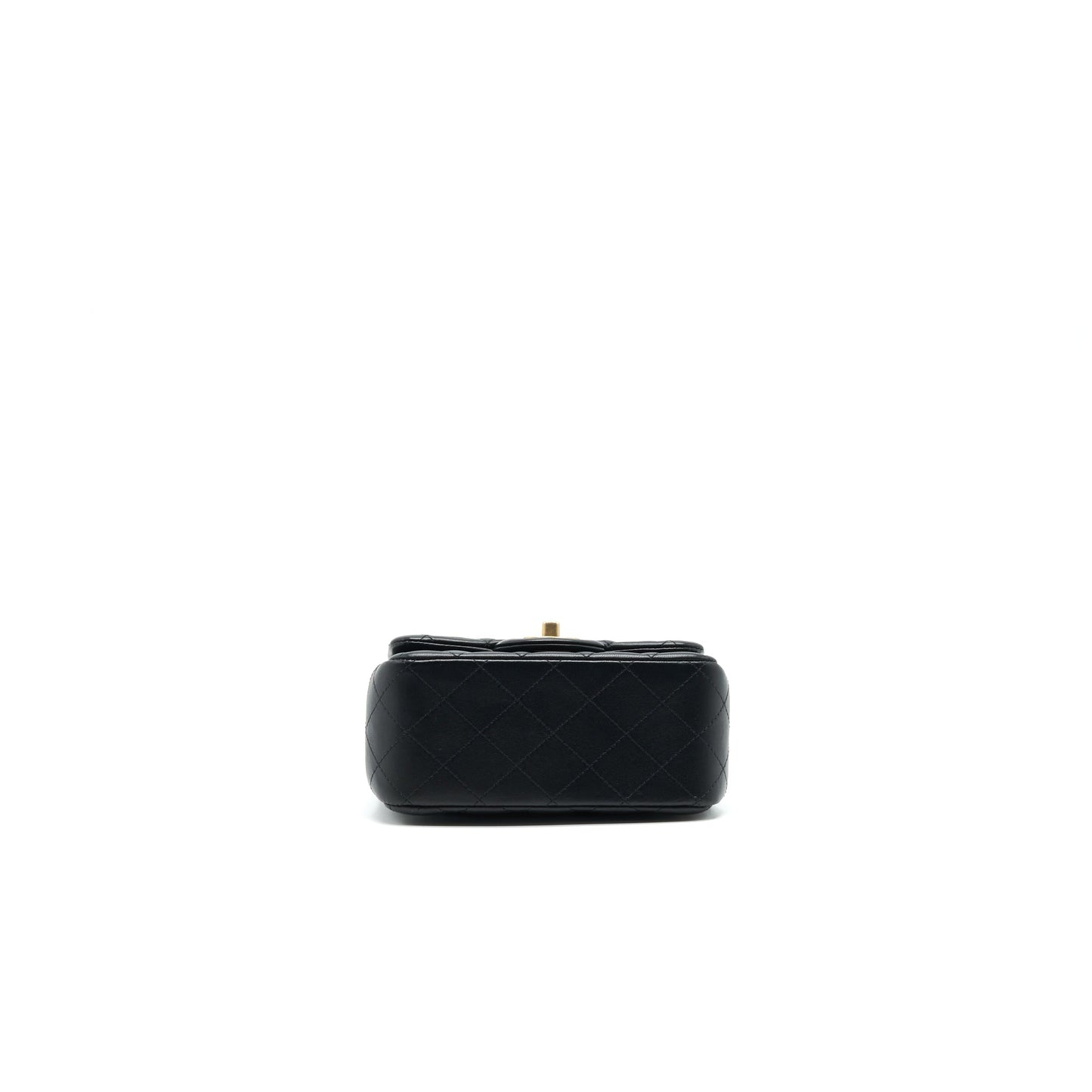 CHANEL MINI SQUARE BLACK LAMBSKIN