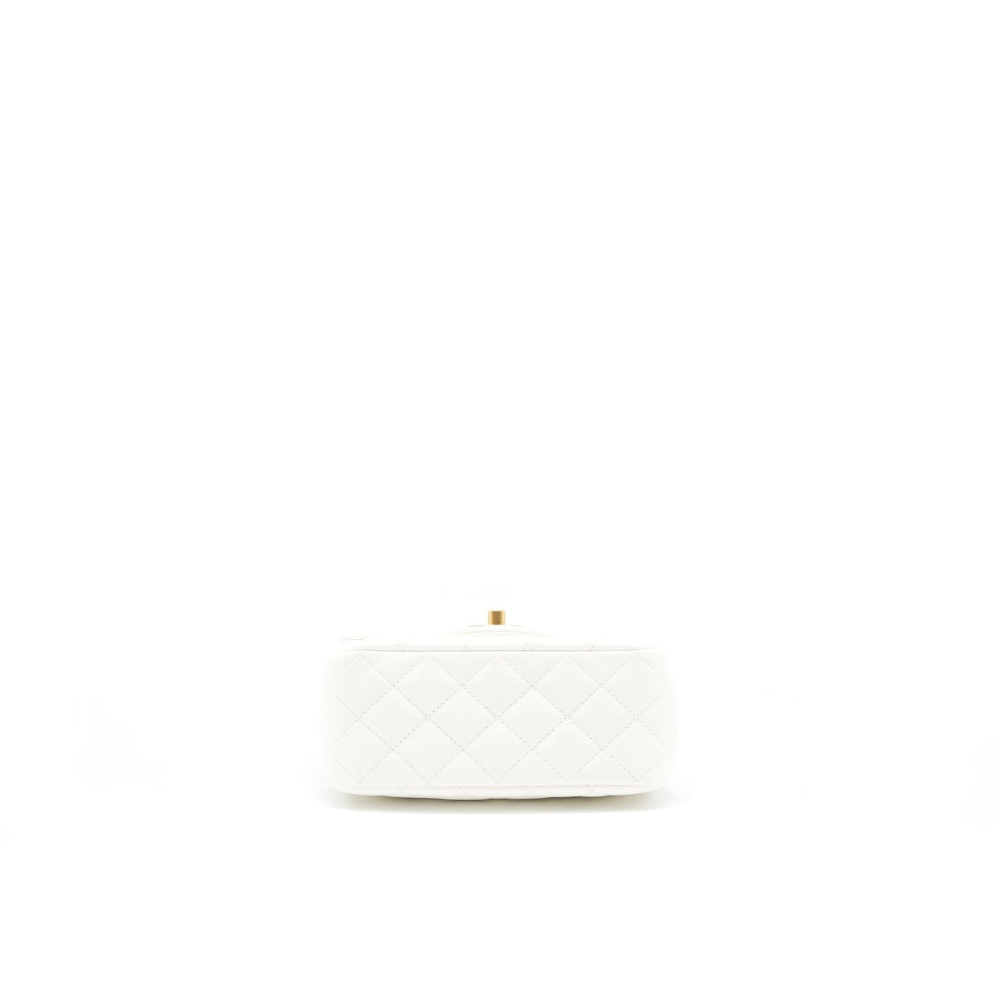 Chanel 21B pearl crush Mini Square flap Bag White