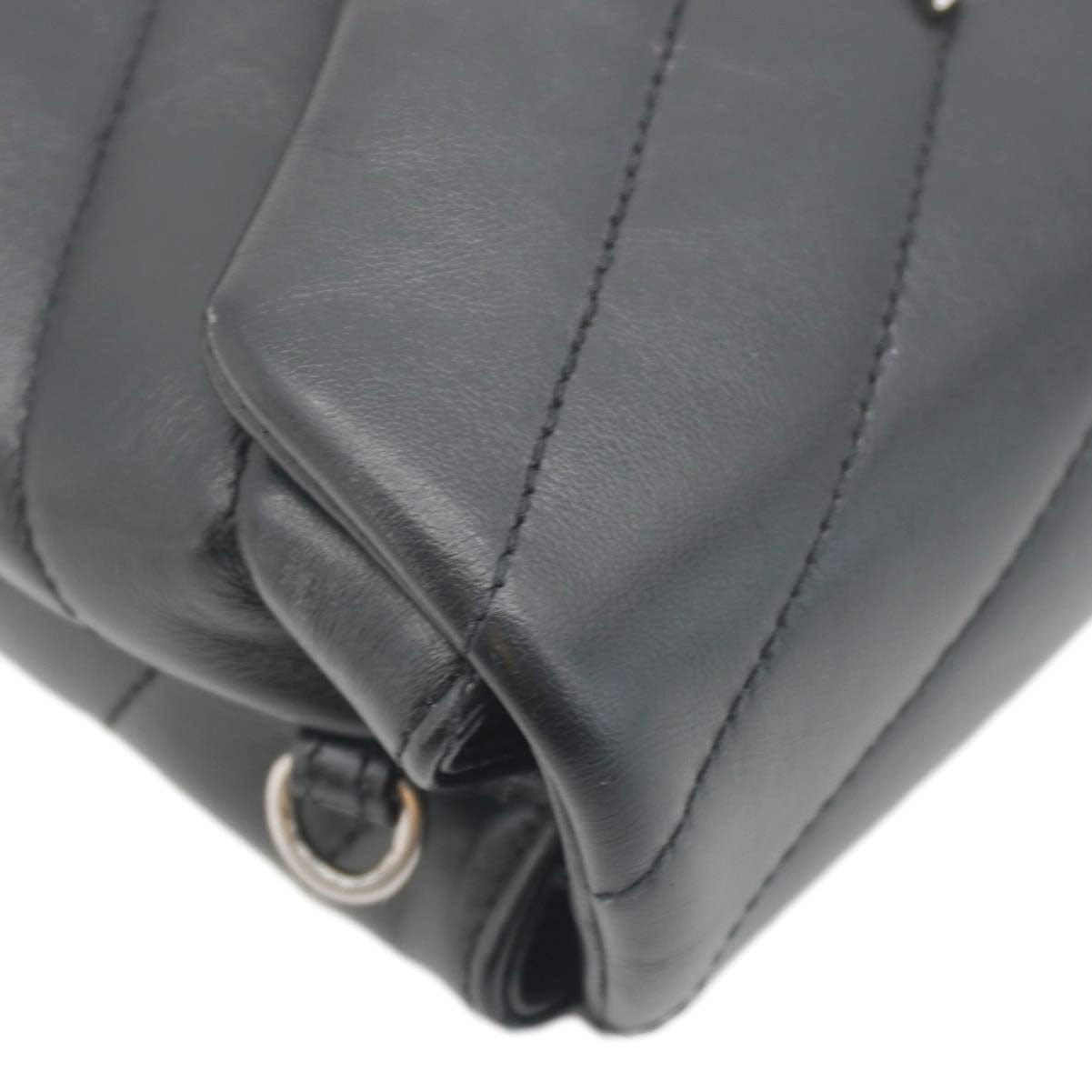 SAINT LAURENT Loulou Toy Calfskin Leather Crossbody Bag Black