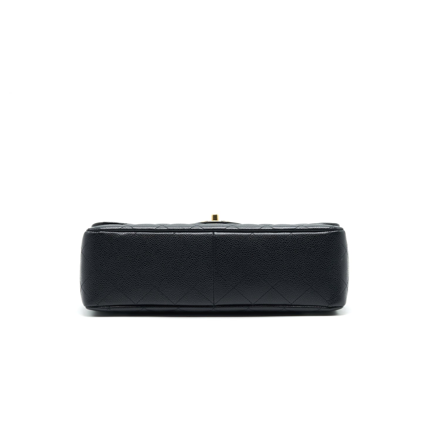 CHANEL CLASSIC JUMBO SINGLE FLAP BAG BLACK CAVIER
