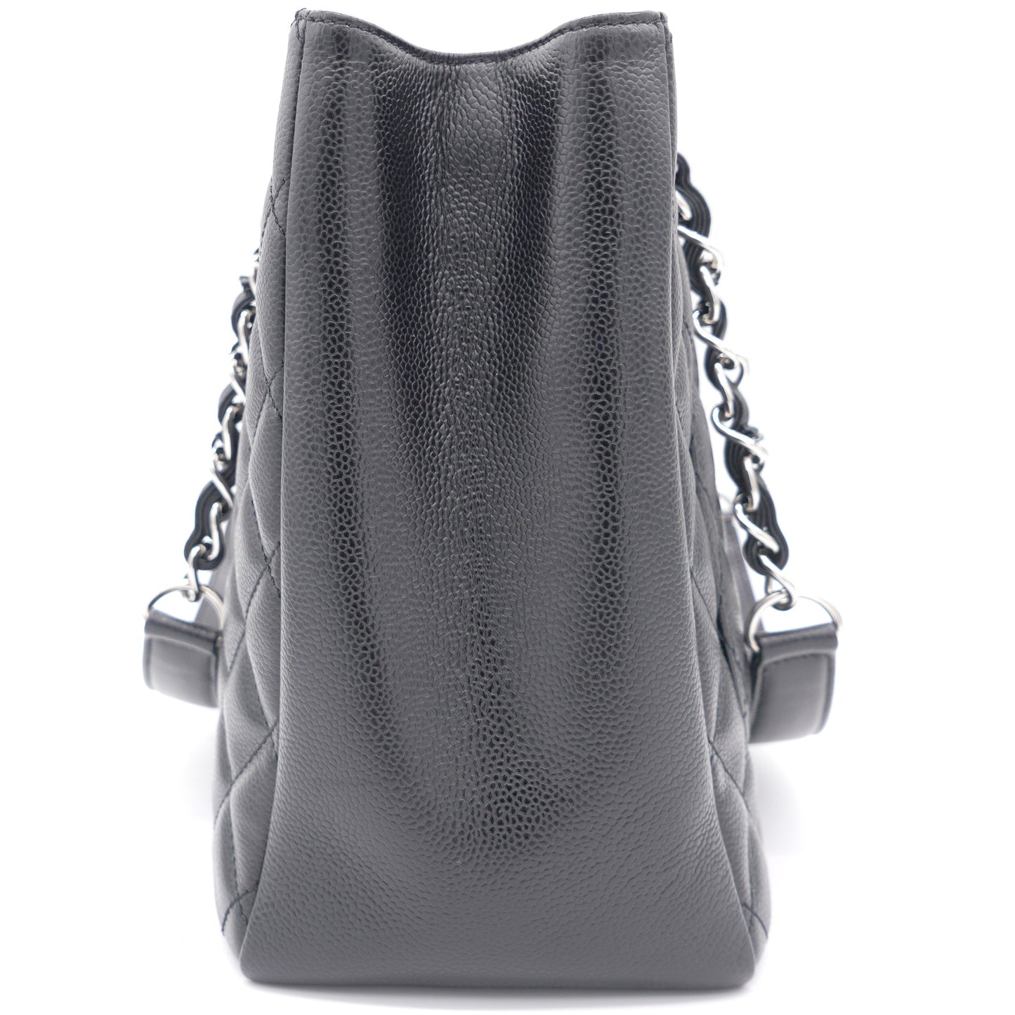 Chanel Black Quilted Caviar Leather Grand GST Shopper Tote Bag
