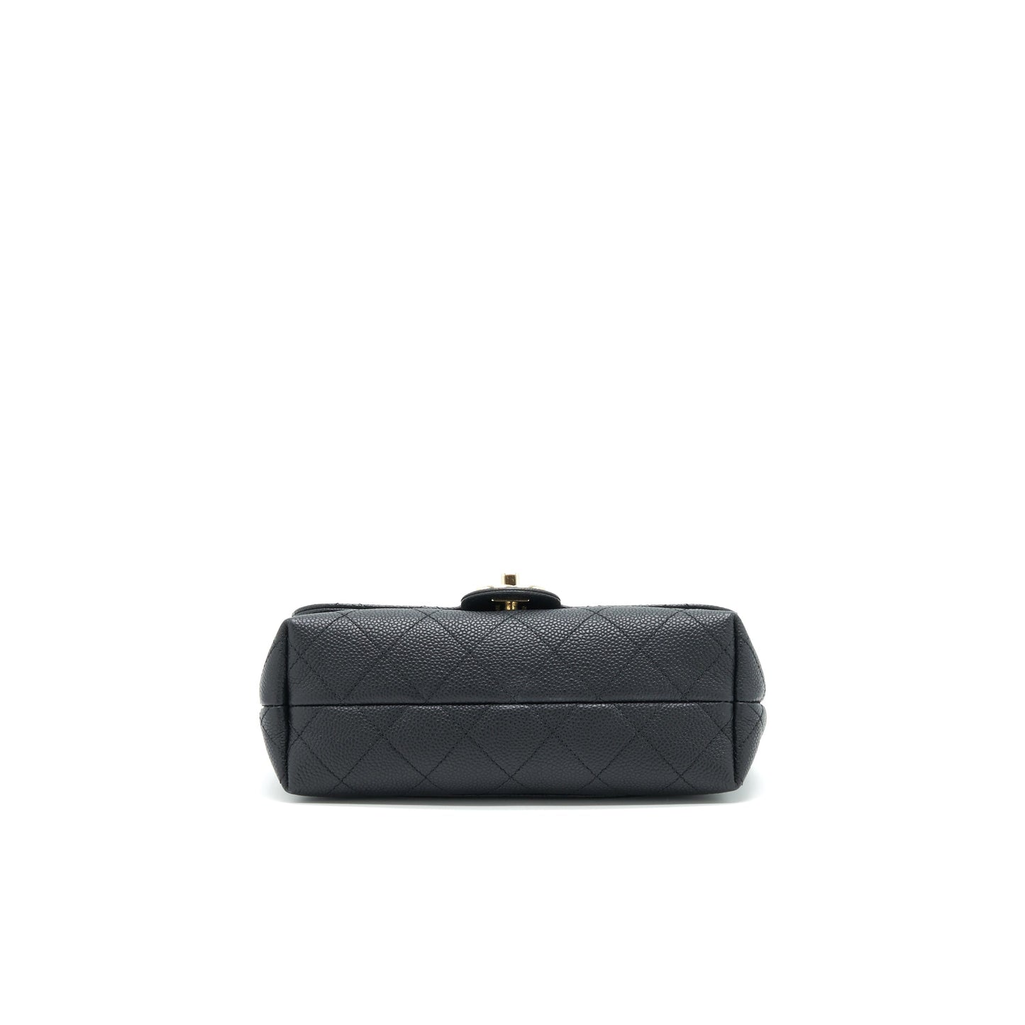 Chanel Caviar quilted flap Bag with handle and Chain Black L