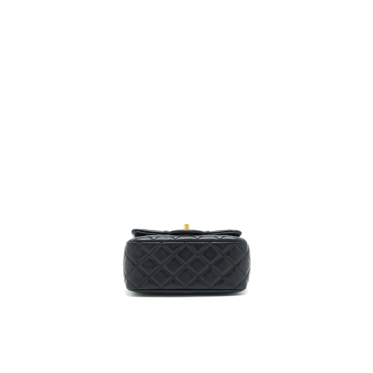 Chanel 21B pearl crush Square mini flap Bag black (new version with microchip)
