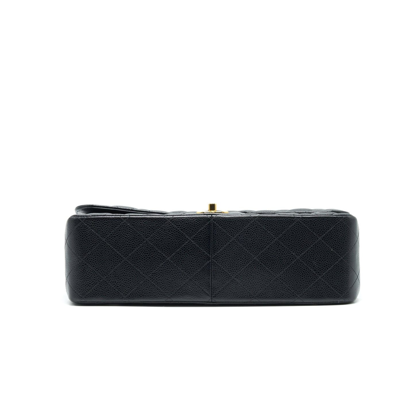 CHANEL CLASSIC JUMBO DOUBLE FLAP BAG BLACK CAVIER