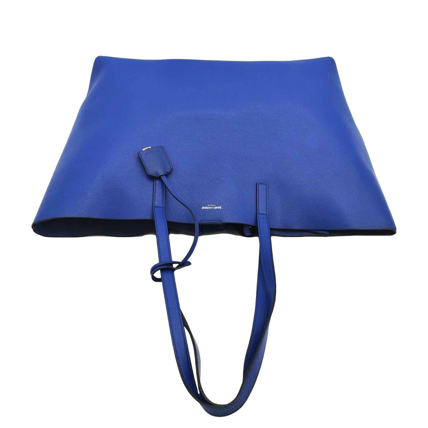 SAINT LAURENT Shopping Leather Tote Bag Blue