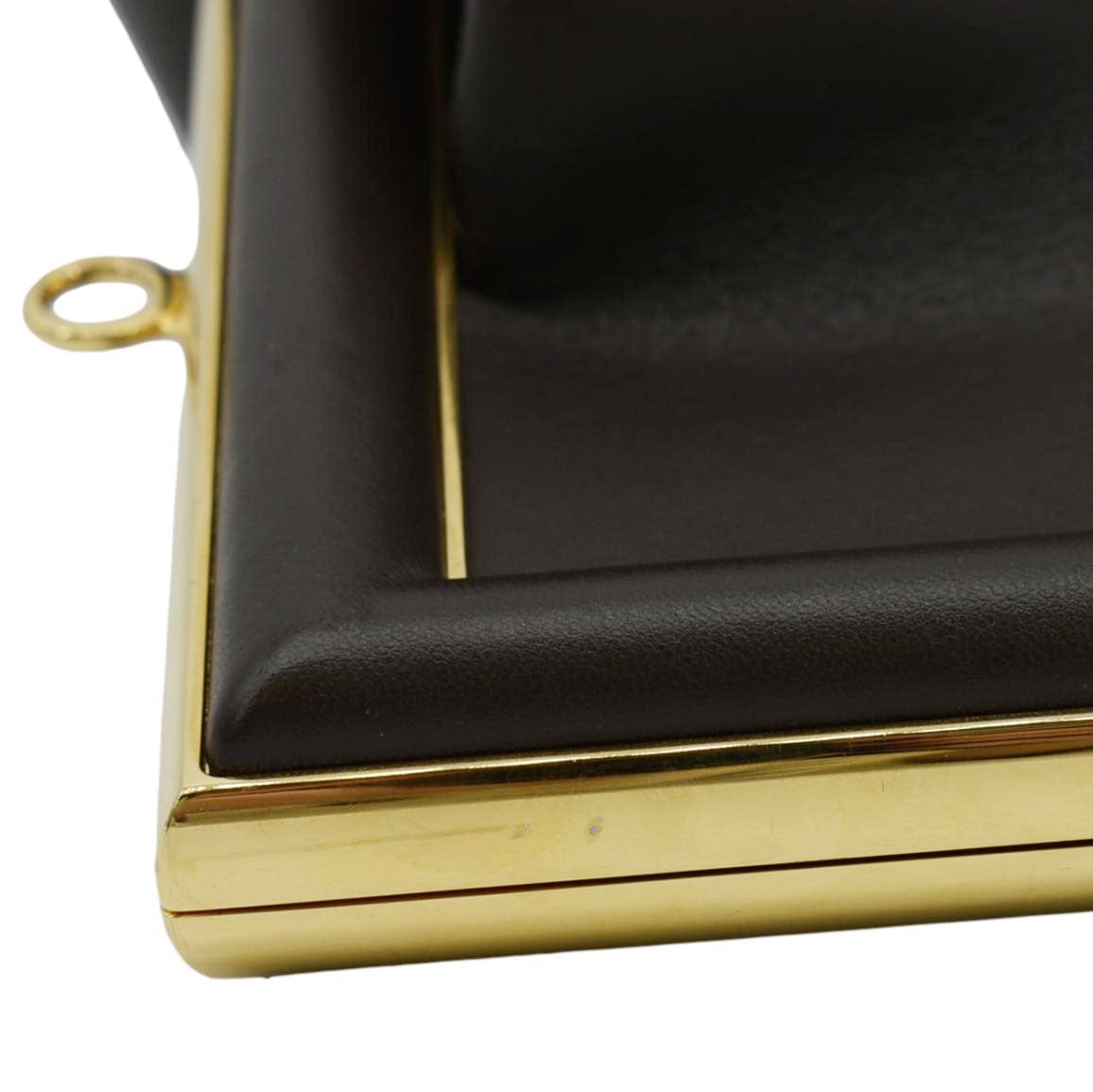 FENDI First Medium Leather Shoulder Bag Dark Brown