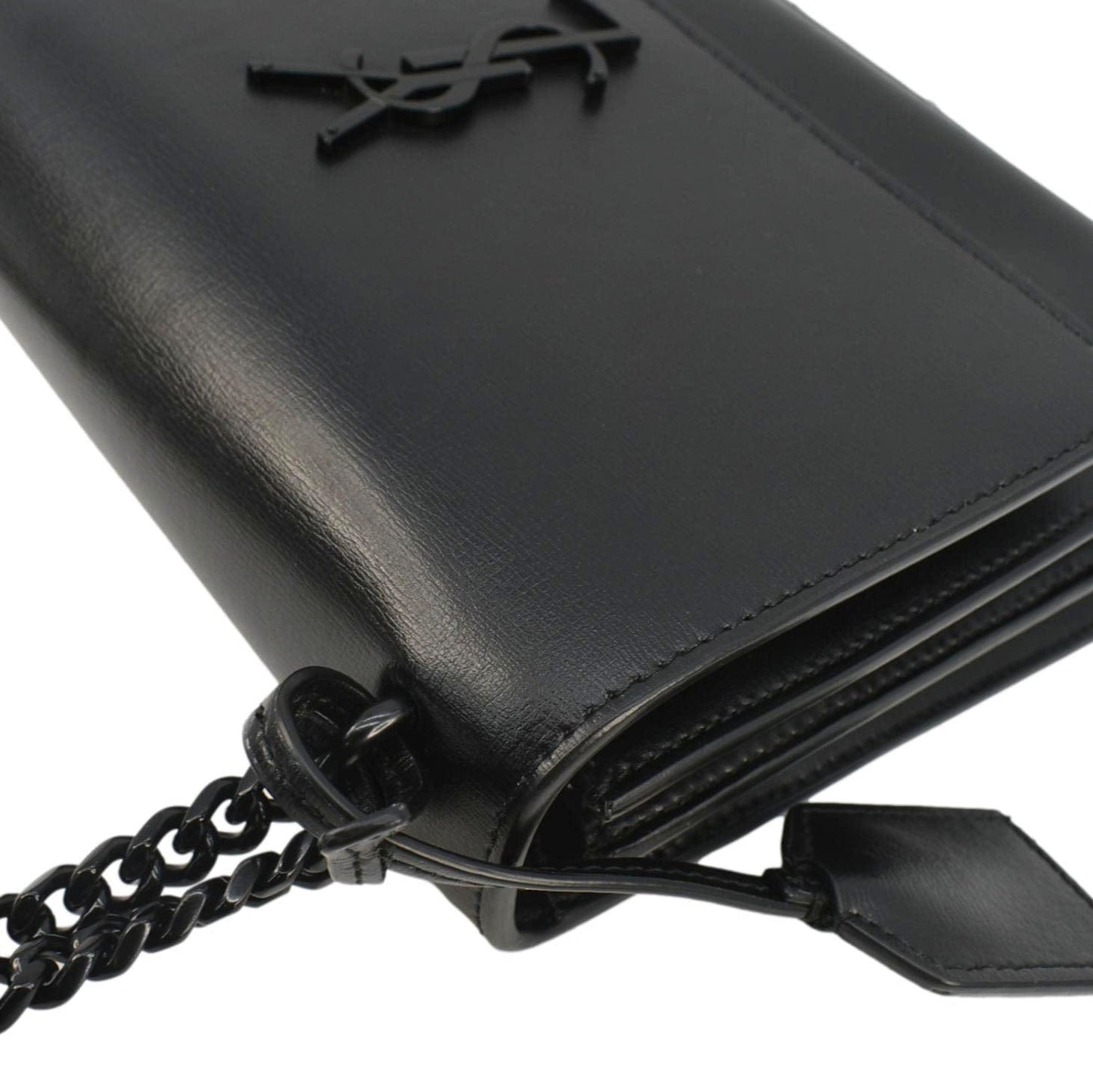 SAINT LAURENT Sunset Medium Leather Shoulder Bag Black